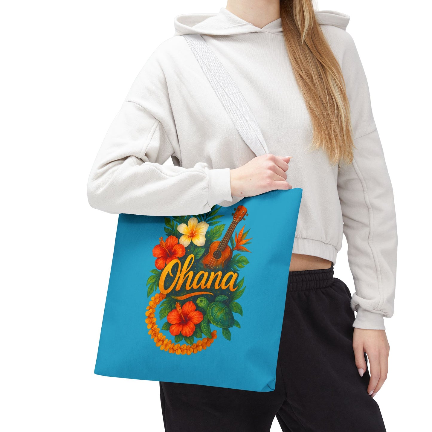 Hawaiian Ohana Tote Bag | Tropical Reusable Beach Bag | Aloha Gift Idea | Island Vibes Bag | Summer Tote | Luau Party Favor | Coastal Bag