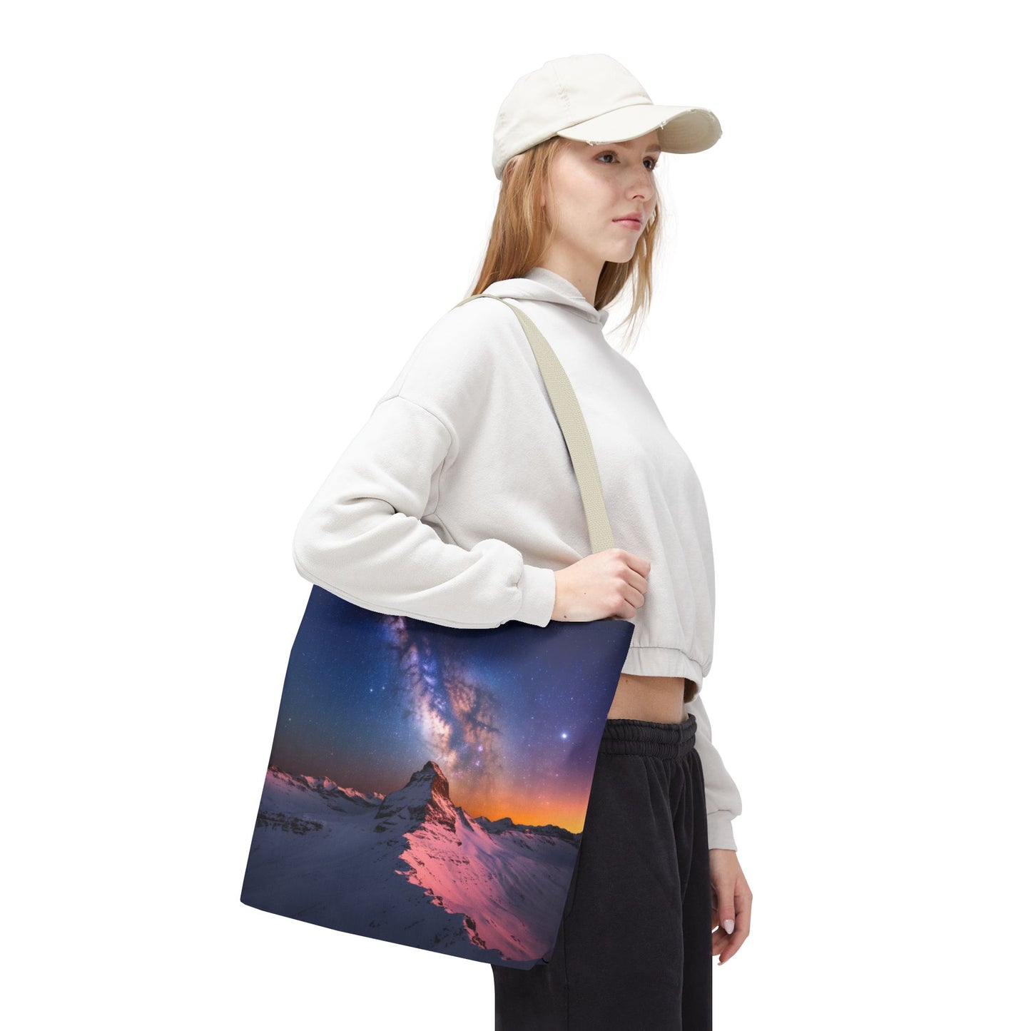 Stunning Mountain Galaxy Tote Bag - Nature Lover's Eco-Friendly Bag