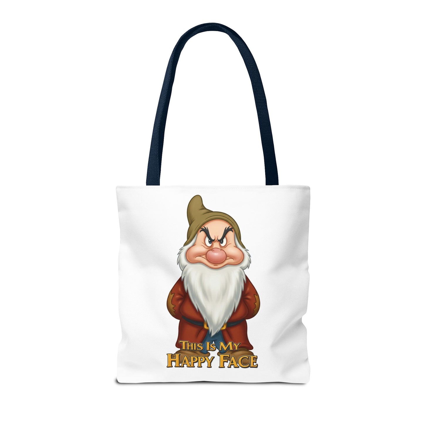 Grumpy Dwarf Tote Bag - "This Is My Happy Face"