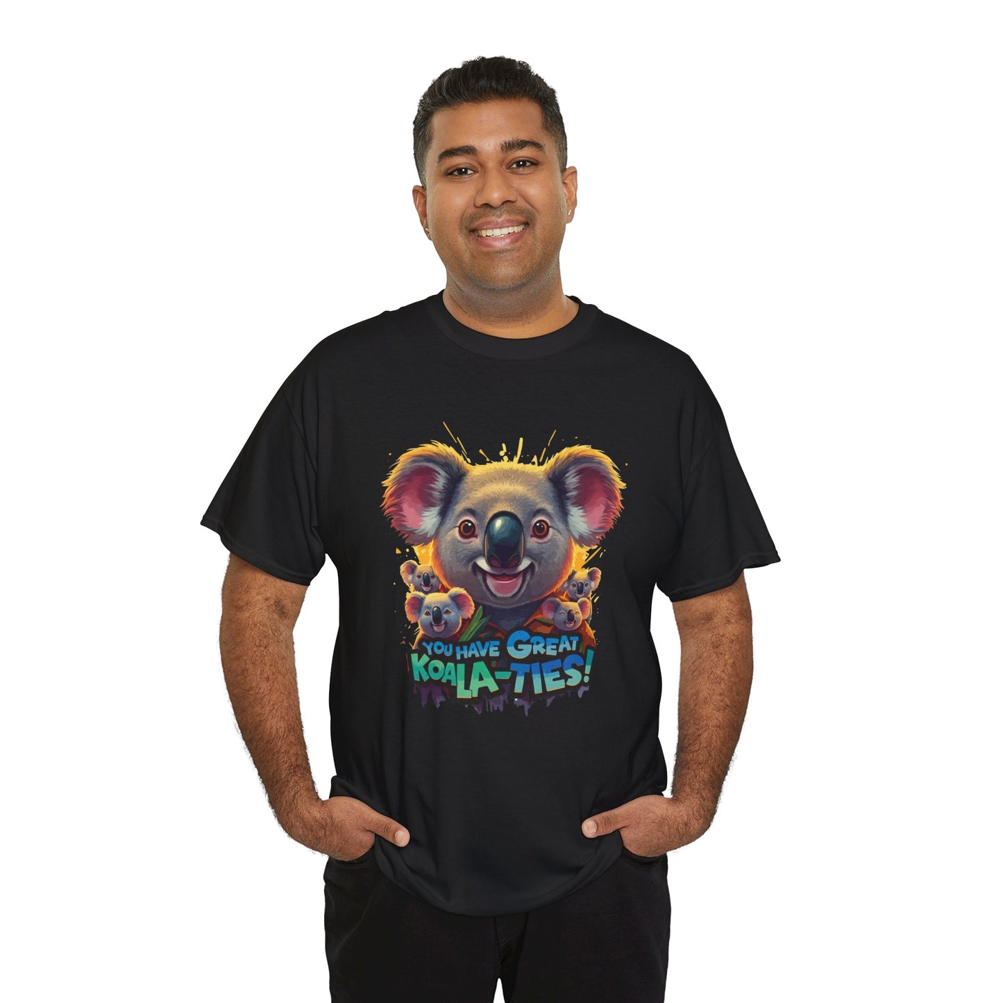 You Have Great Koala‑ties Tee – Cute Koala Pun T‑Shirt, Animal Lover Gift, Funny Wildlife Graphic, Unisex Casual Tee