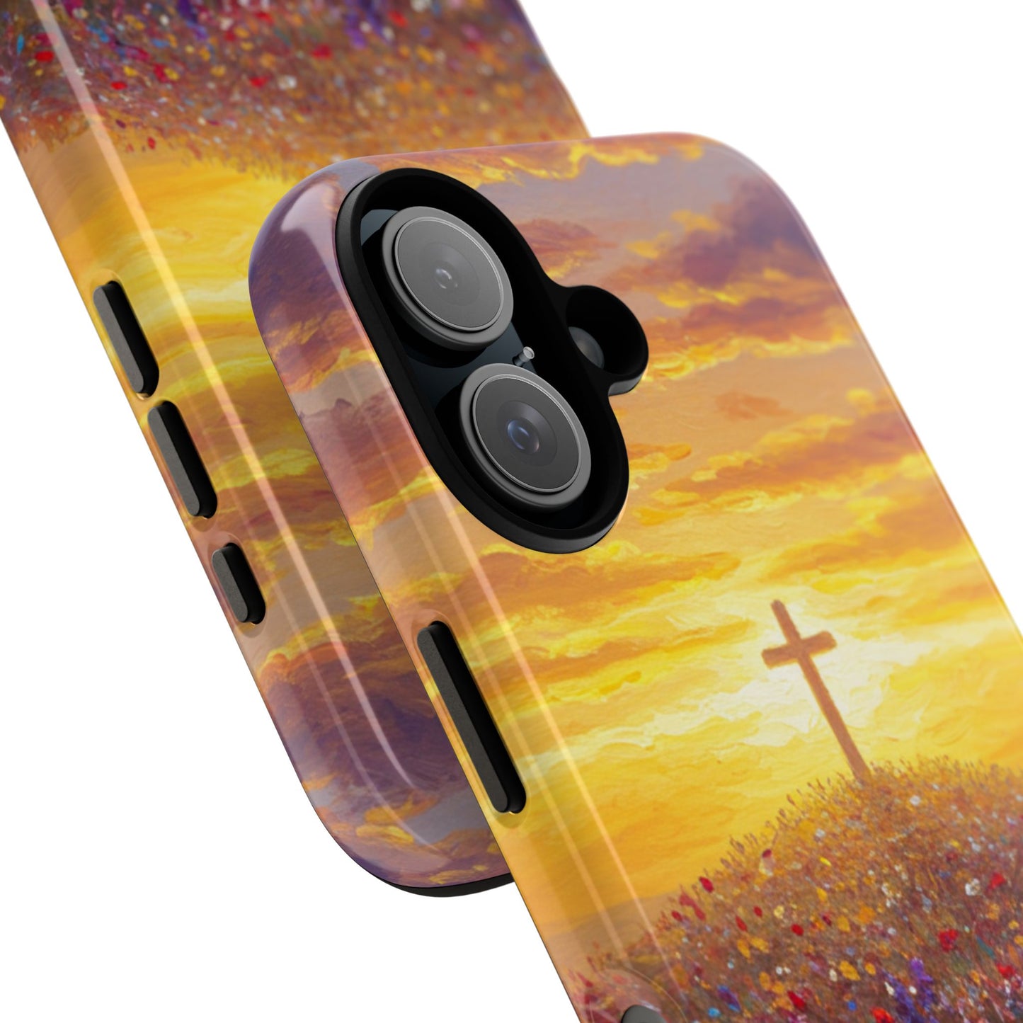 iPhone Case: Monet Style Cross Phone Case Christian Case Inspirational iPhone Case Spiritual Phone Case