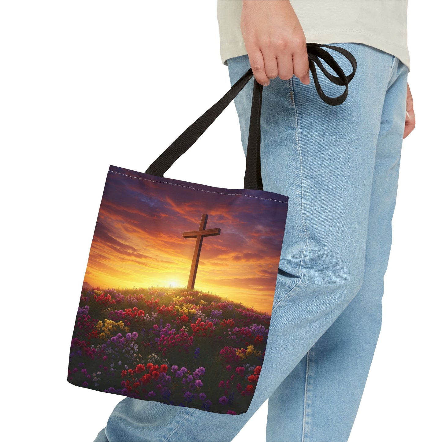 Da Vinci Cross Tote Bag Christian Bag Spiritual Tote Religious Tote Bag