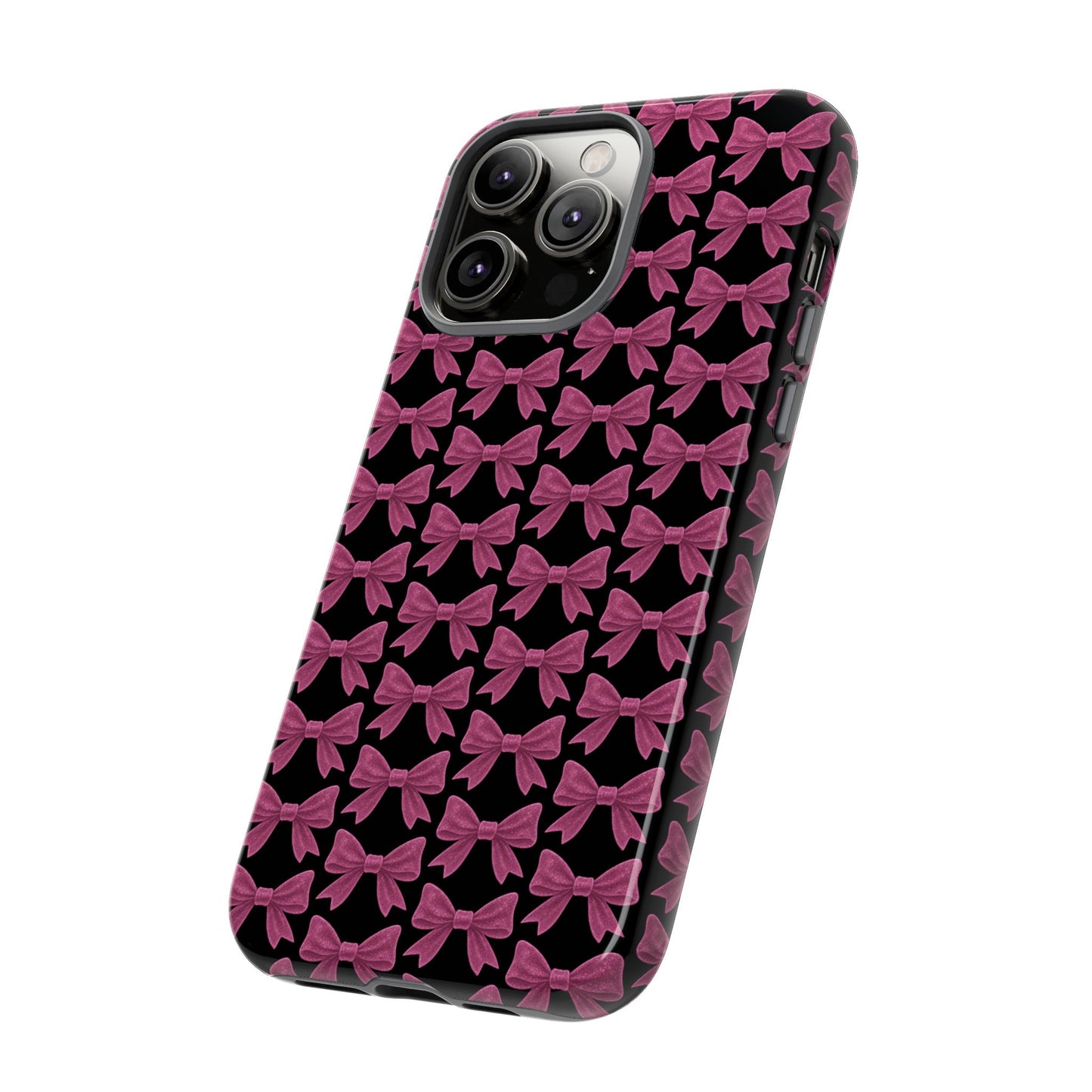 Pink Bow iPhone Case Coquette Aesthetic Phone Cover Glossy Y2K Girly Case Soft Girl Tech Accessory Cute iPhone Gift for Her