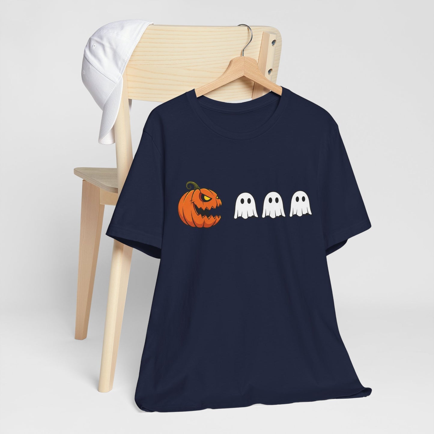 Pumpkin Pac-Man Shirt, Halloween Arcade Tee, Pumpkin Chase Ghosts Tee, Retro Gaming Halloween, Spooky Season Shirt, Vintage Game Pumpkin Top