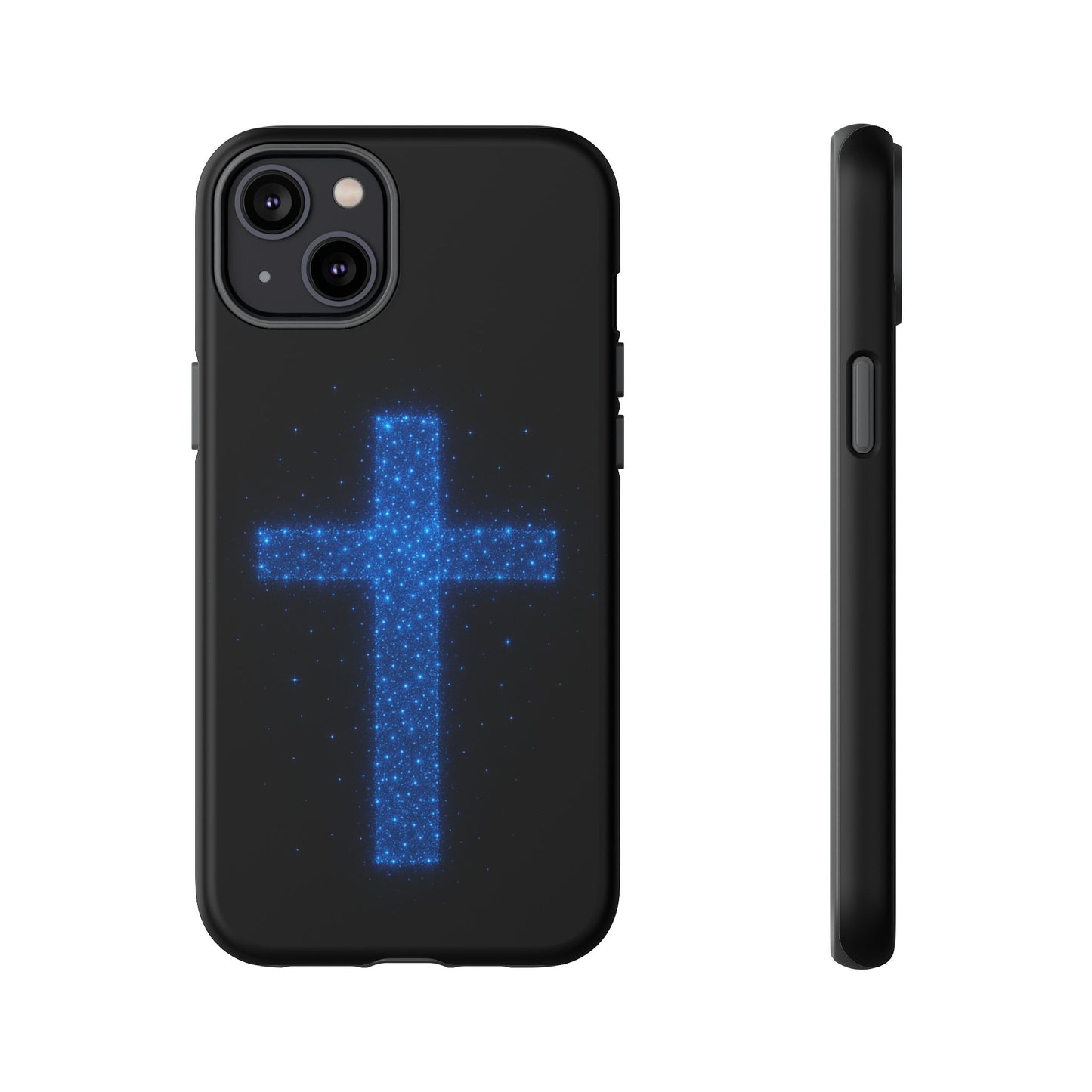 iPhone Case - Bioluminescent Cross Design Christian Phone Case Spiritual iPhone Case Gift for Believers