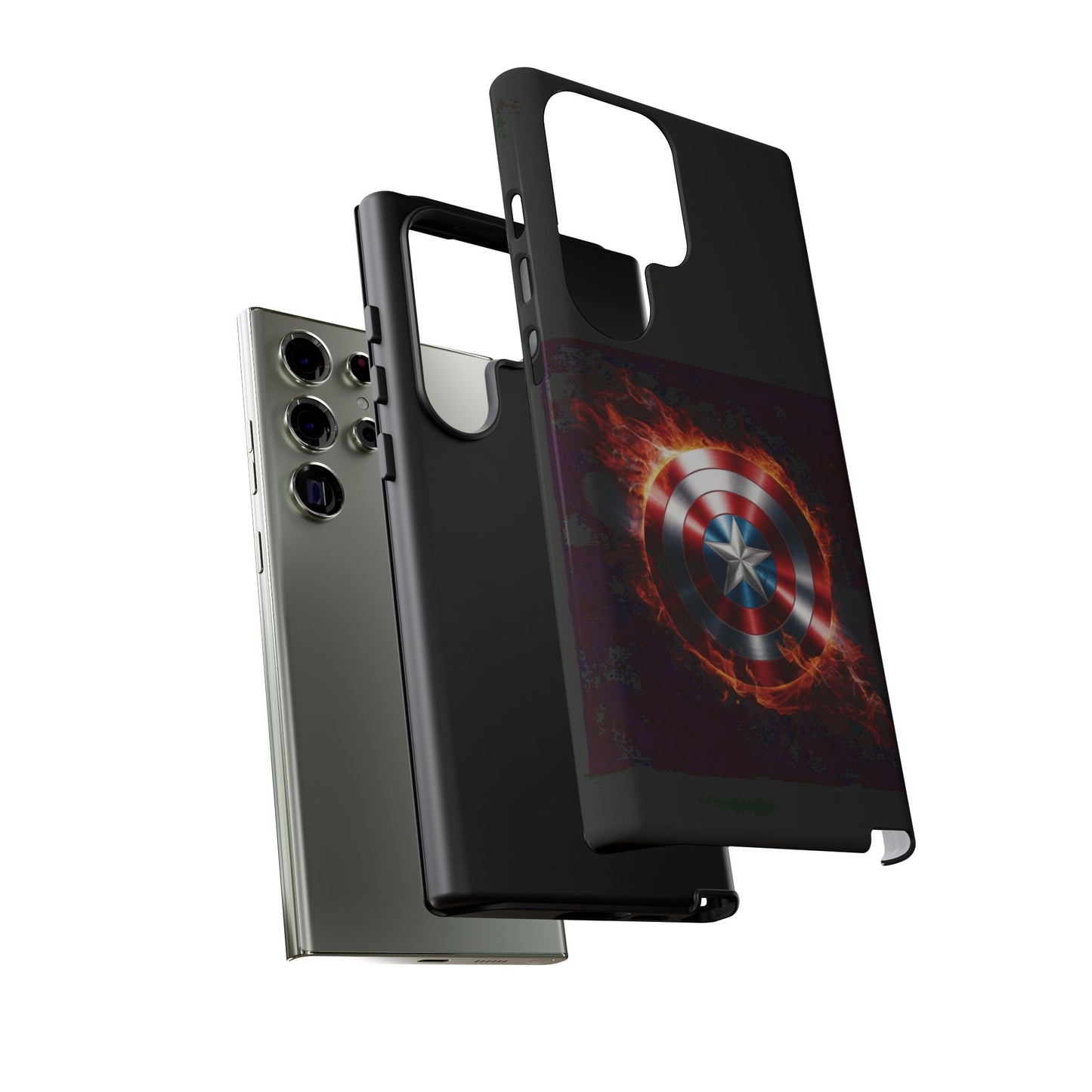 Captain America Shield in Flames Samsung Galaxy Tough Case