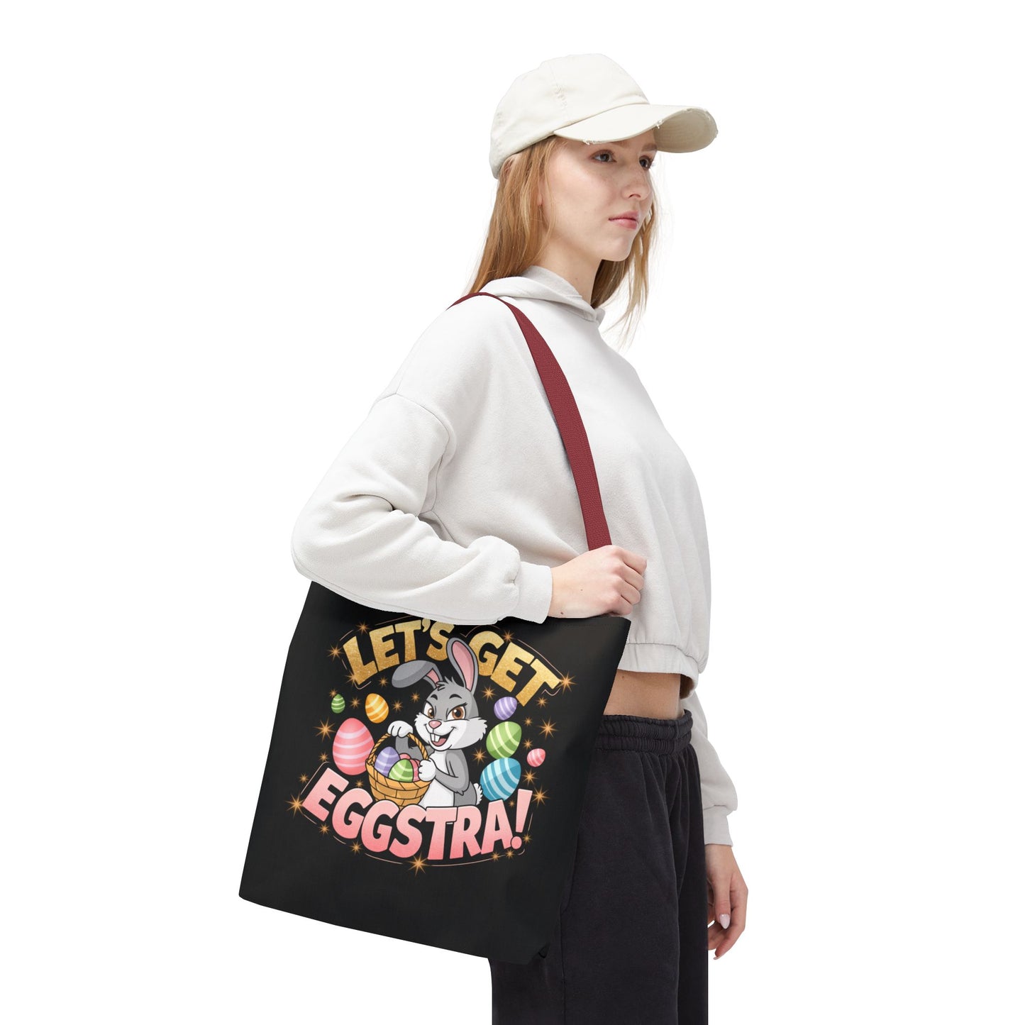 Easter Bunny Tote Bag - 'Leg's Get Eggstra'