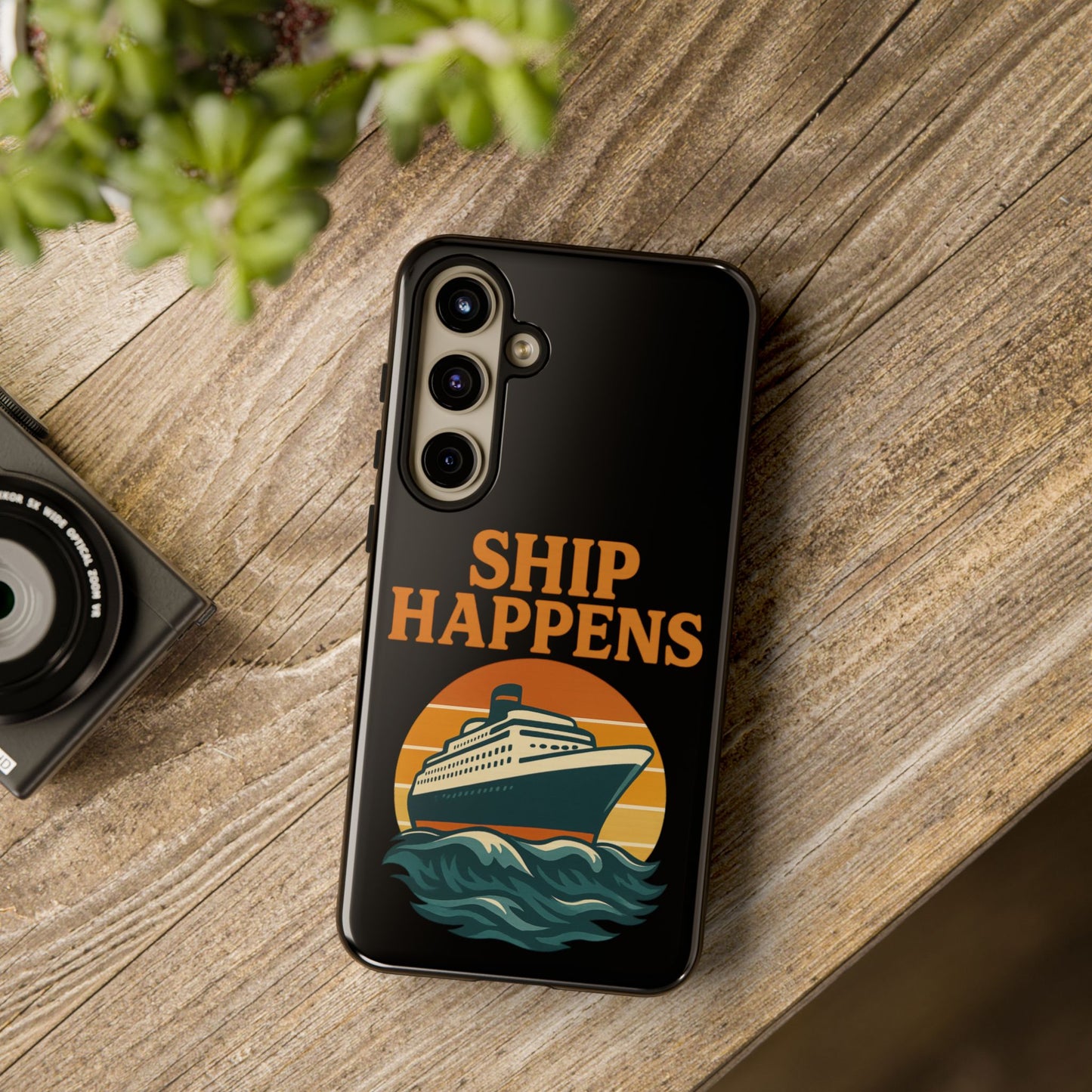 Samsung Case - Ship Happens Sunset Cruise Ship Nautical Phone Case Travel Accessory Gift for Travel Lovers Cruise Case