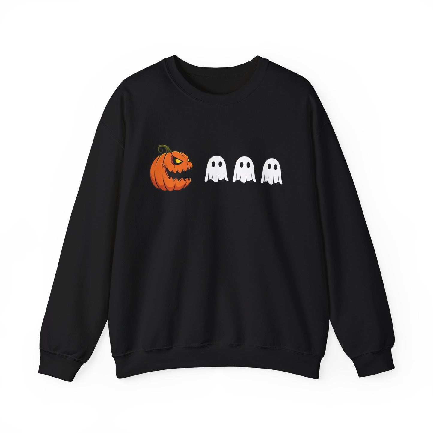 Pumpkin Ghost Sweatshirt, Funny Halloween Crewneck, Spooky Ghost Sweater, Cute Pumpkin Sweatshirt, Fall Outfit, Scary Face Sweatshirt