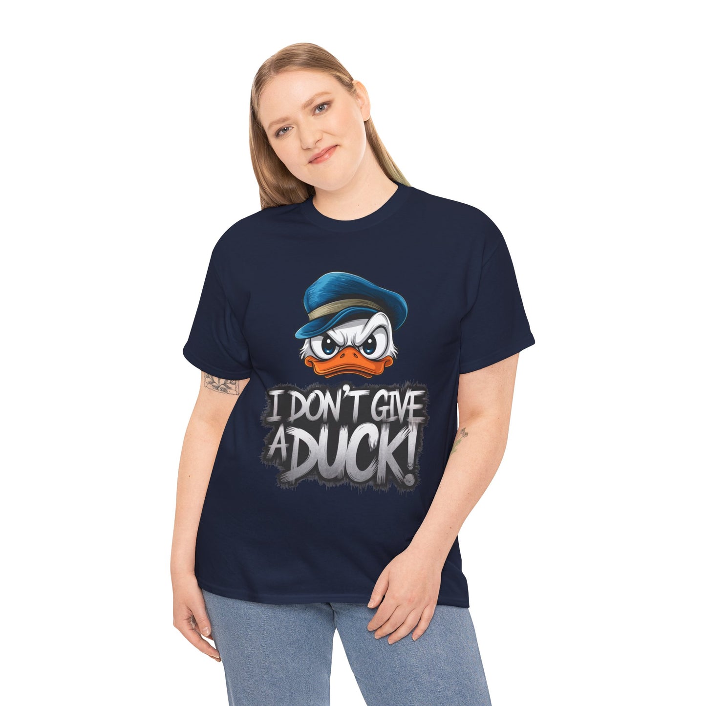 I Don’t Give a Duck Shirt – Funny Grumpy Duck Tee – Sarcastic Animal Graphic Shirt – Unisex Gift for Duck Lovers & Meme Fans