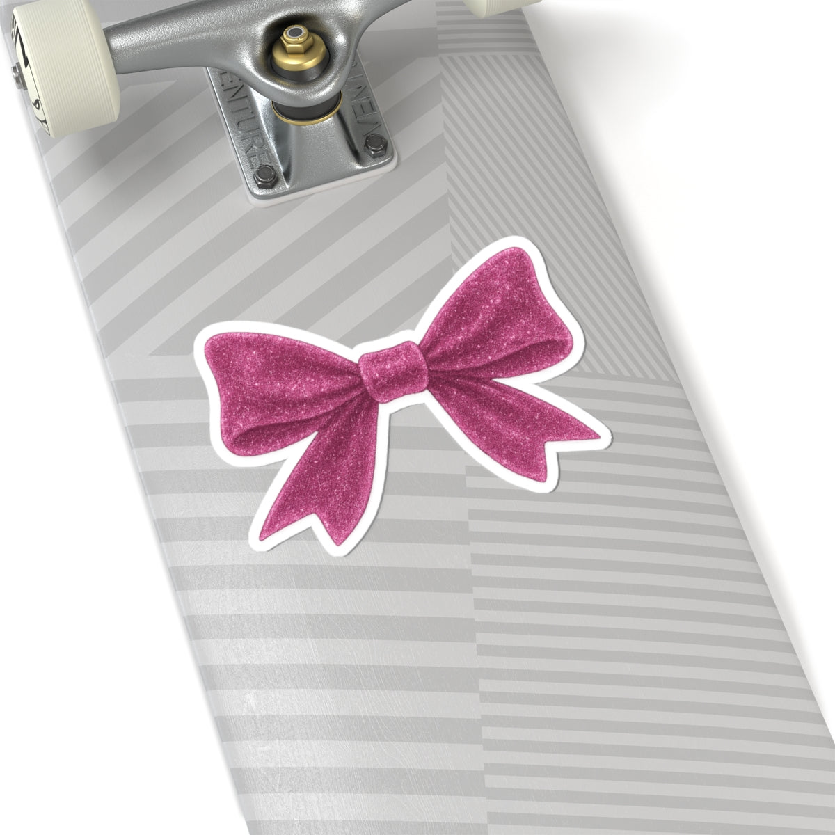 Pink Bow Sticker Cute Glitter-Look Vinyl Decal for Laptop, Water Bottle, or Notebook, Girly Aesthetic Gift