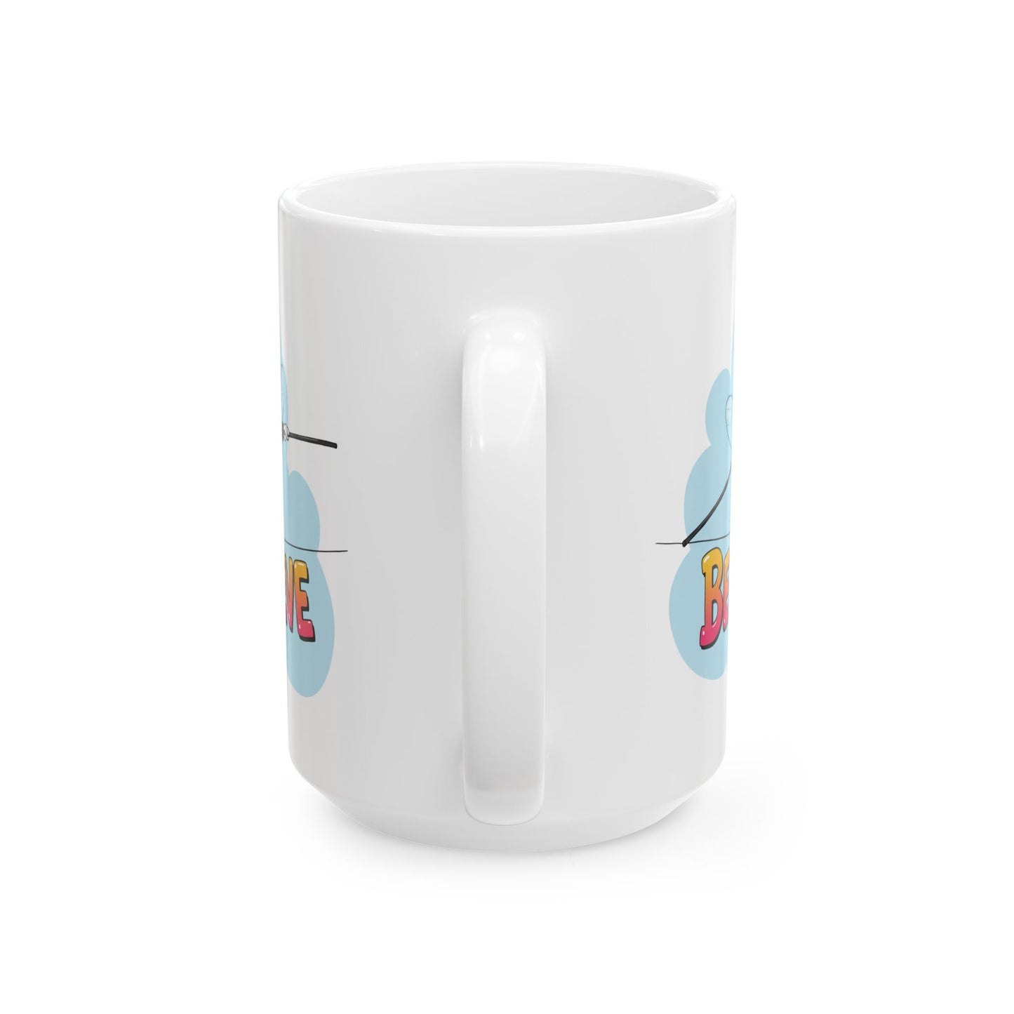 Ceramic Mug - Beelieve Fun Pun Bee Tightrope Design