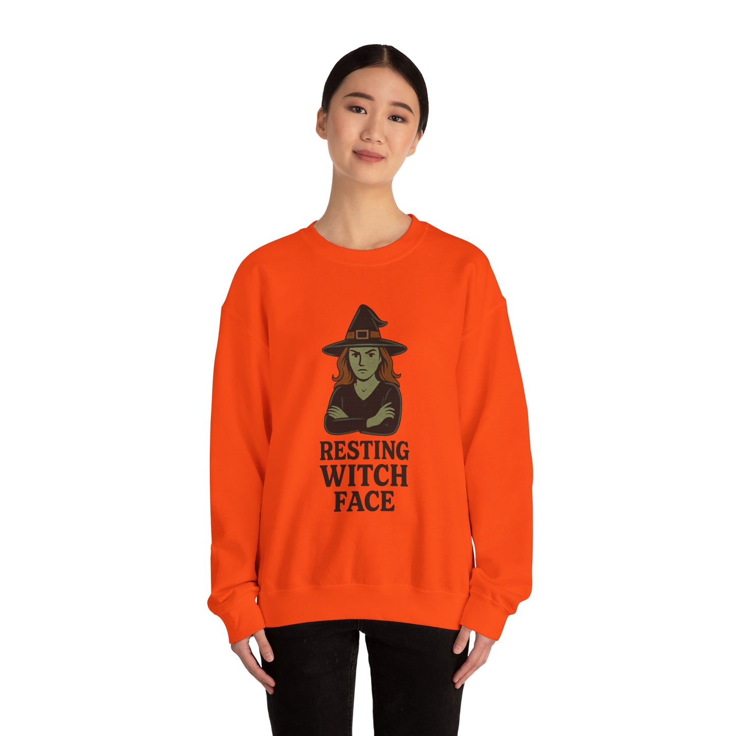Resting Witch Face Sweatshirt, Funny Halloween Witch Crewneck, Spooky Season Sweatshirt, Fall Humor Graphic Pullover, Witchy Gift
