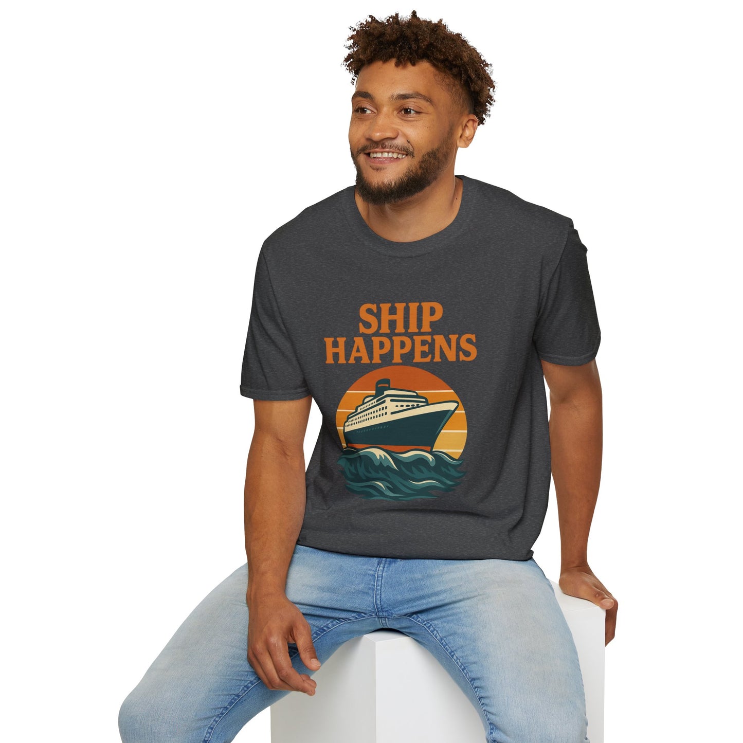 Ship Happens Tee • Funny Nautical Pun Shirt • Comfort Colors Unisex Cruise Vacation Tee • Ocean Humor • Gift for Sailors & Beach Lovers