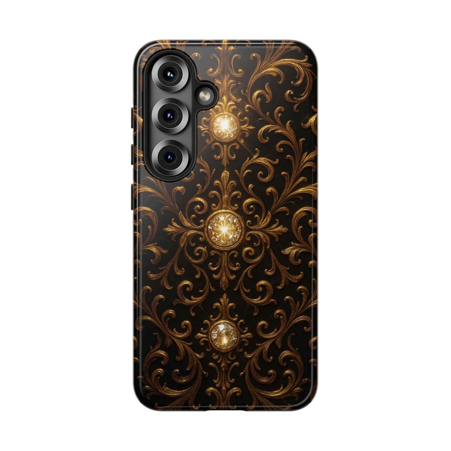 Luxury Baroque Samsung Case β Elegant Gold Ornate Floral Phone Cover for Galaxy
