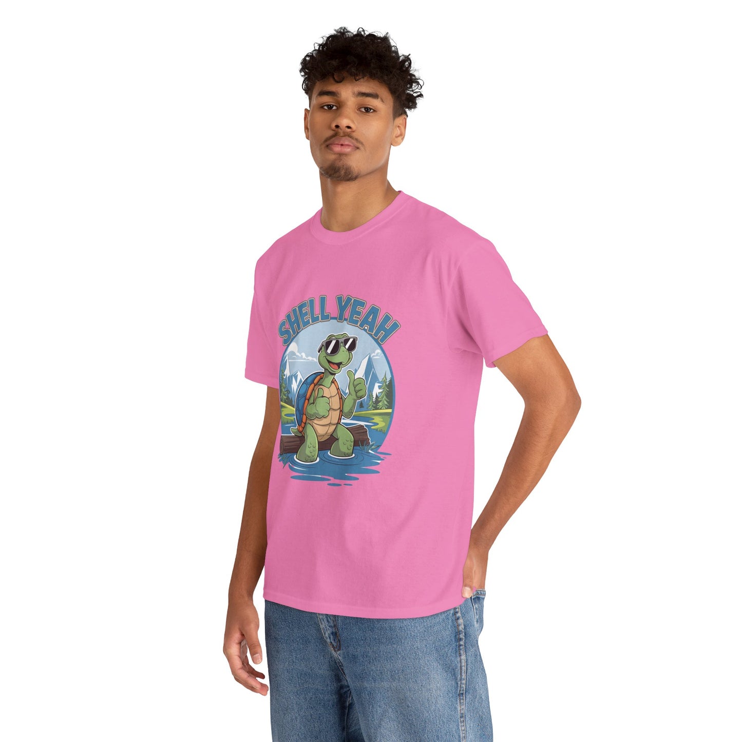 SHELL YEAH Turtle T-Shirt | Funny Cute Turtle Nature Graphic Tee | Handmade Animal Lover Gift | Eco Outdoor Adventure Shirt