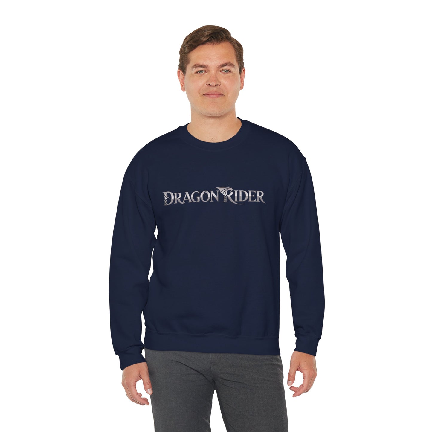 Dragon Rider Sweatshirt | Unisex Fantasy Gamer Crewneck | Nerdy Cozy Mythical Gift | Medieval Dragon Pullover | Geek Cosplay Style