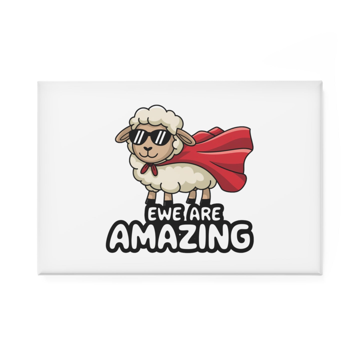 Magnet Sheep Button Ewe Decoration Inspirational Decor Encouraging Message Funny Magnet