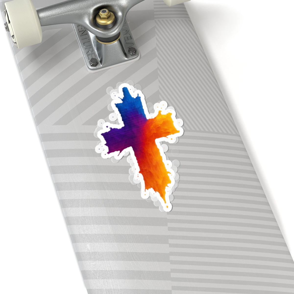 Watercolor Cross Sticker Christian Laptop Sticker Faith-Based Waterproof Decal Religious Art Gift Bible Journal Sticker