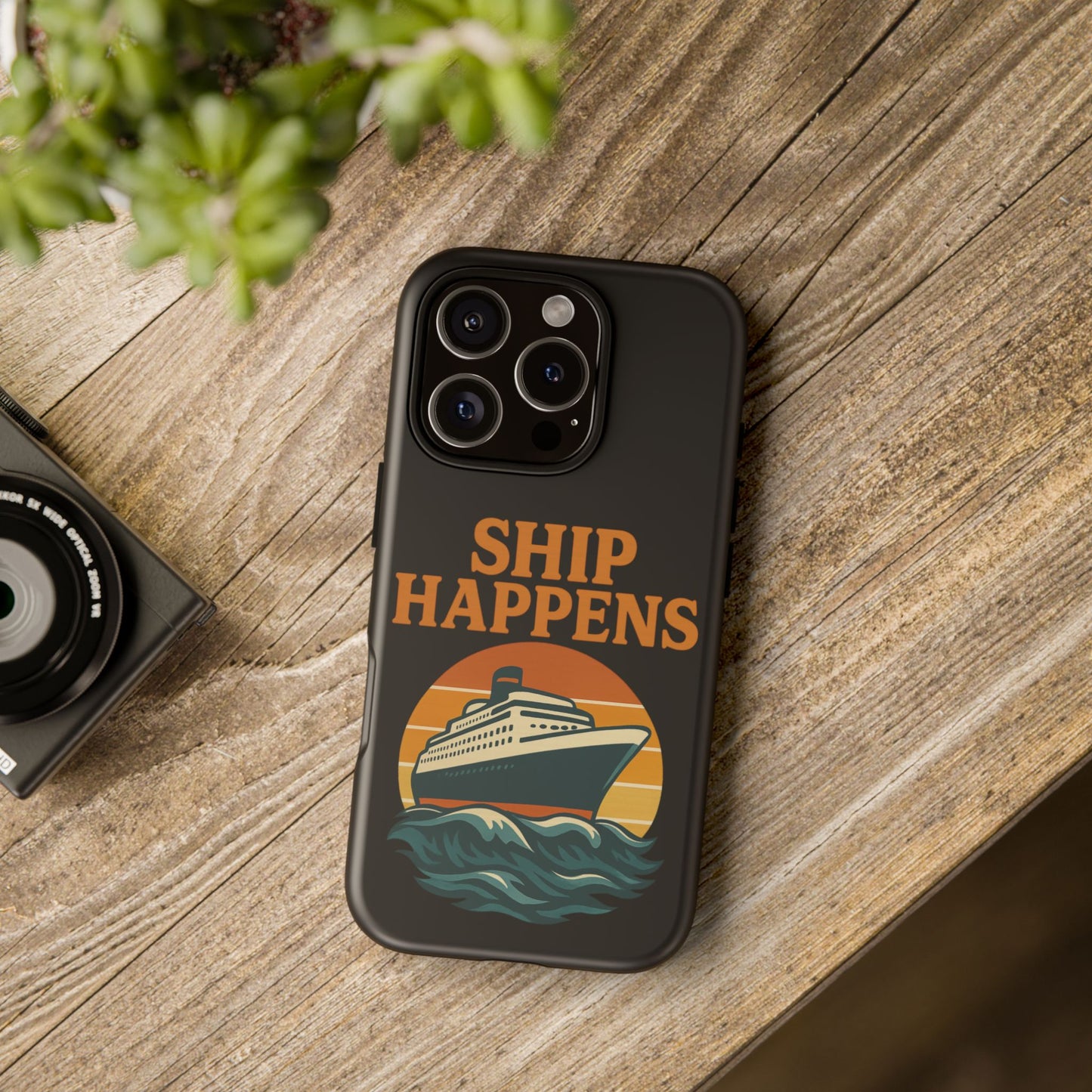 iPhone Case Ship Happens Sunset Cruise Case Gift for Travel Lovers Nautical Phone Case Cruise Accessory