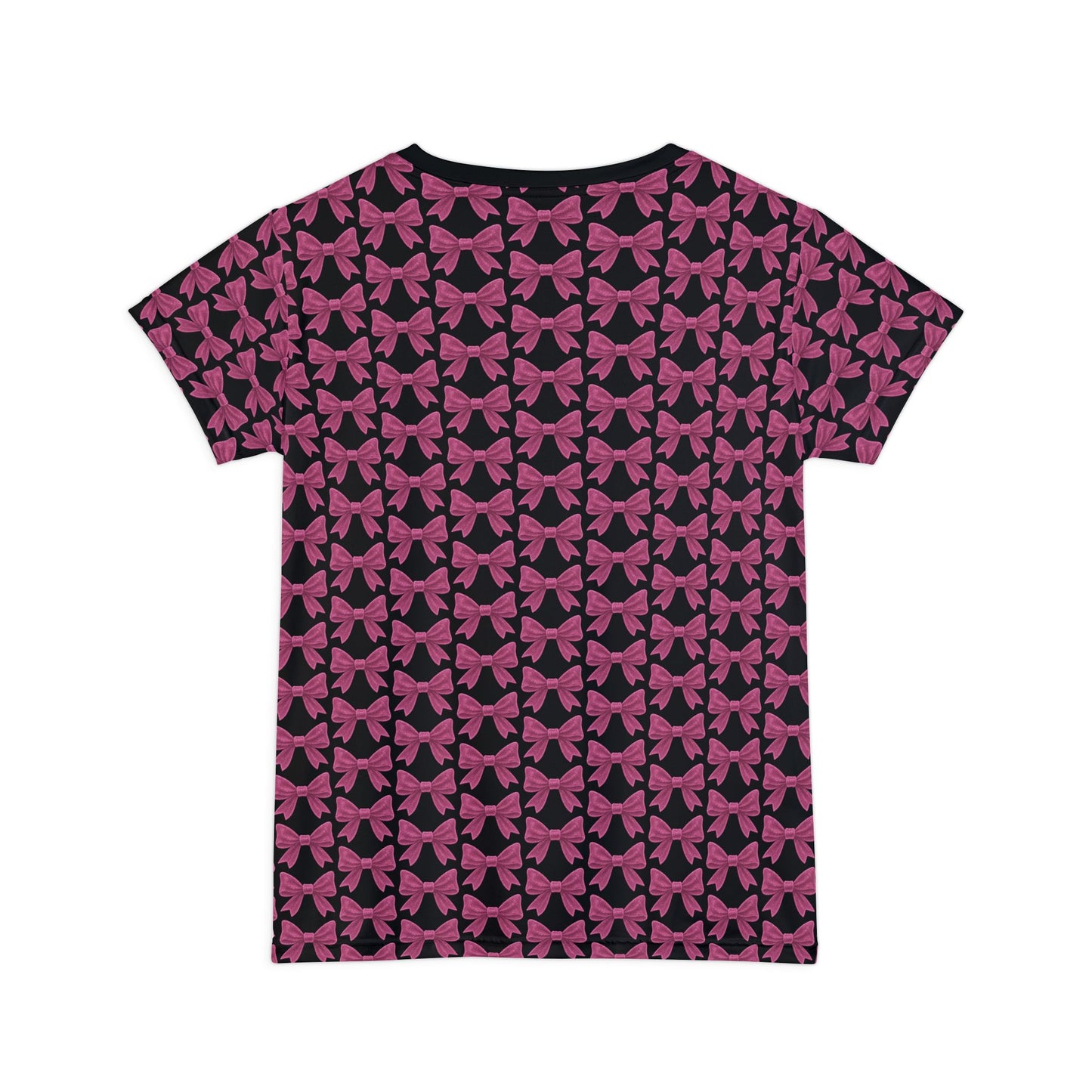Coquette Bow Pattern Tee – All-Over Pink Ribbon Design T-Shirt for Soft-Girl Aesthetic Lovers – Pastel Bows Top, Perfect Girly Gift