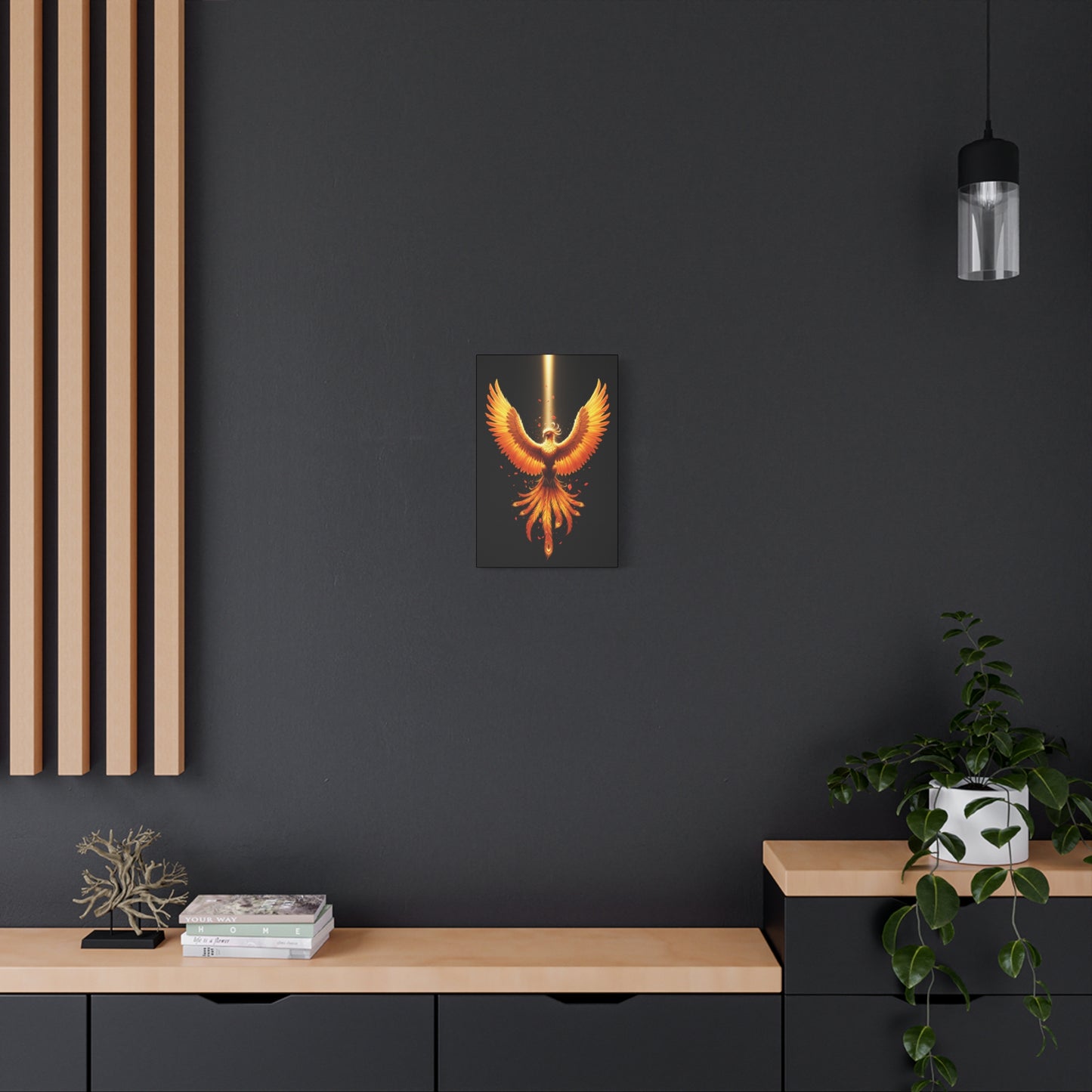 Phoenix Canvas Firebird Art Fire Bird Decor Modern Home Decor Legendary Bird Art