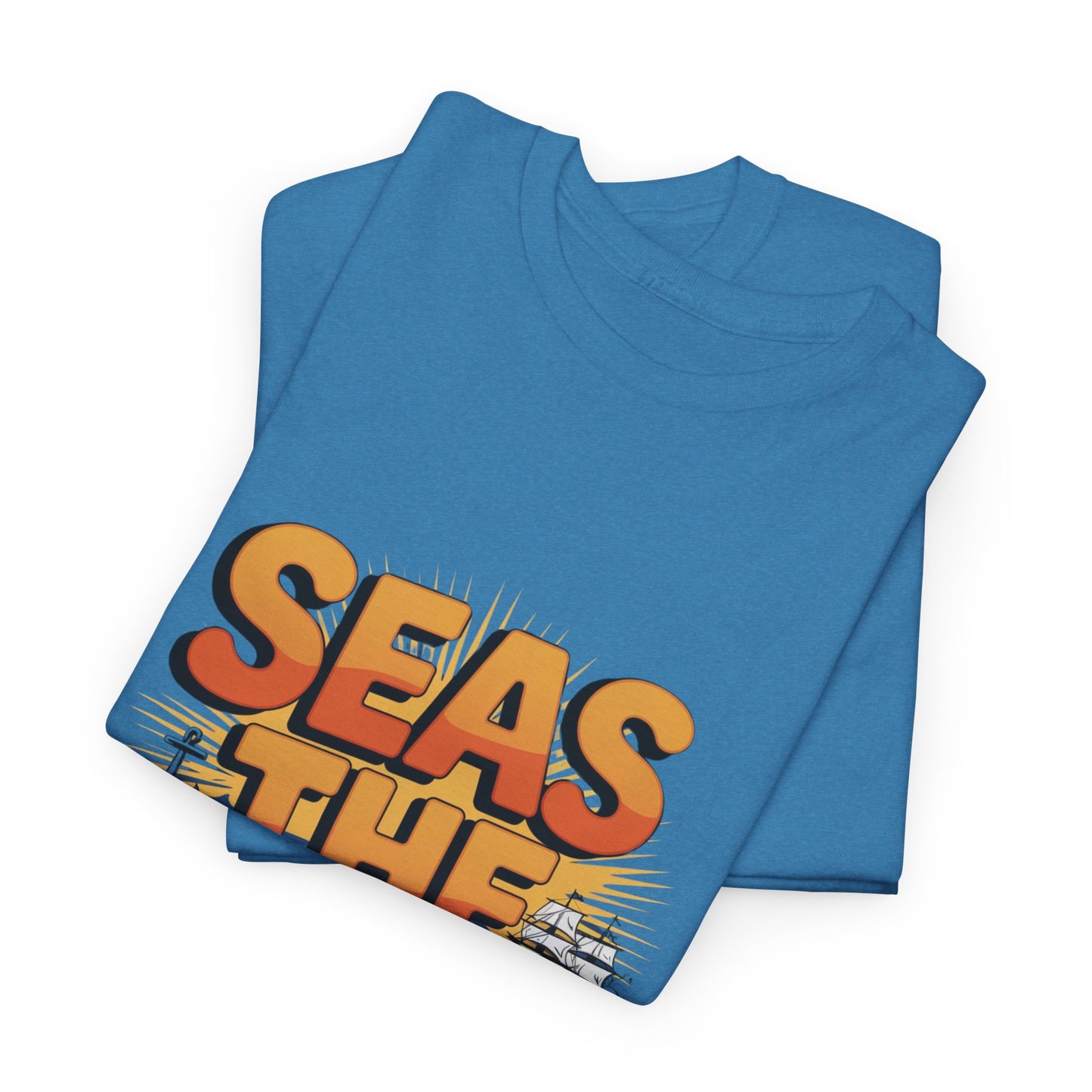 Seas The Day!! Tee • Ocean Pun Graphic Shirt • Comfort Colors Unisex Beachy Vibes • Nautical Aesthetic • Gift for Sea Lovers & Summer Vacays