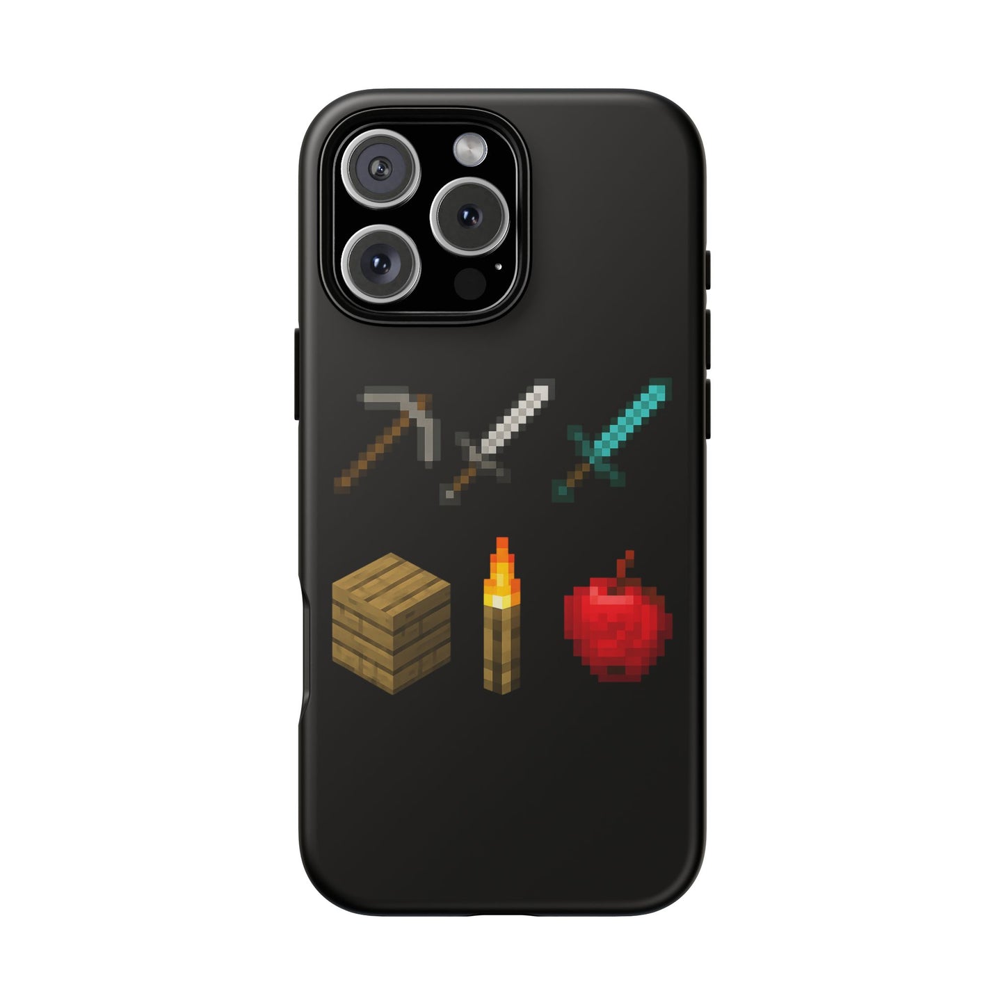 Pixel Art iPhone Case - Gaming-Inspired Tough Case for Gamers inspired by Minecraft Phone Case