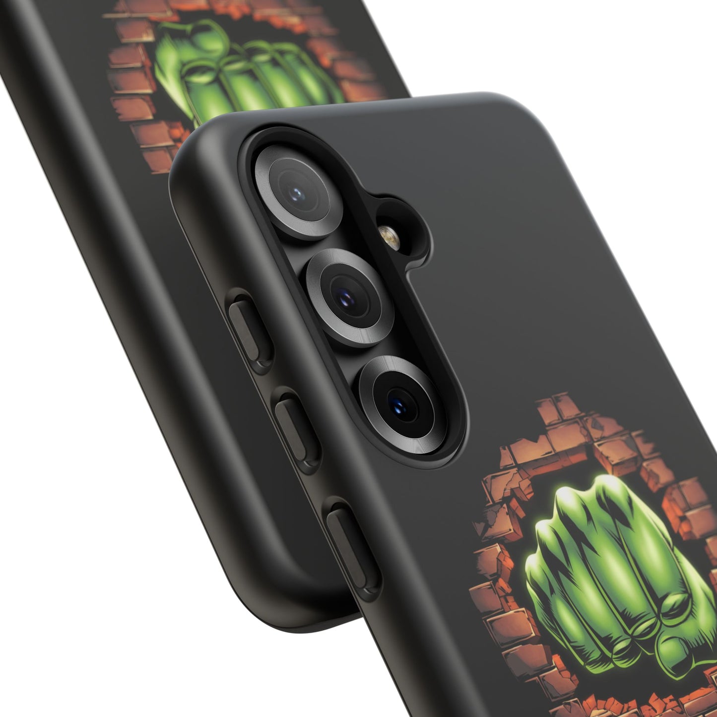 Samsung Phone Case, Green Fist Smashing Wall Design, Comic Book Phone Case, Geeky Case