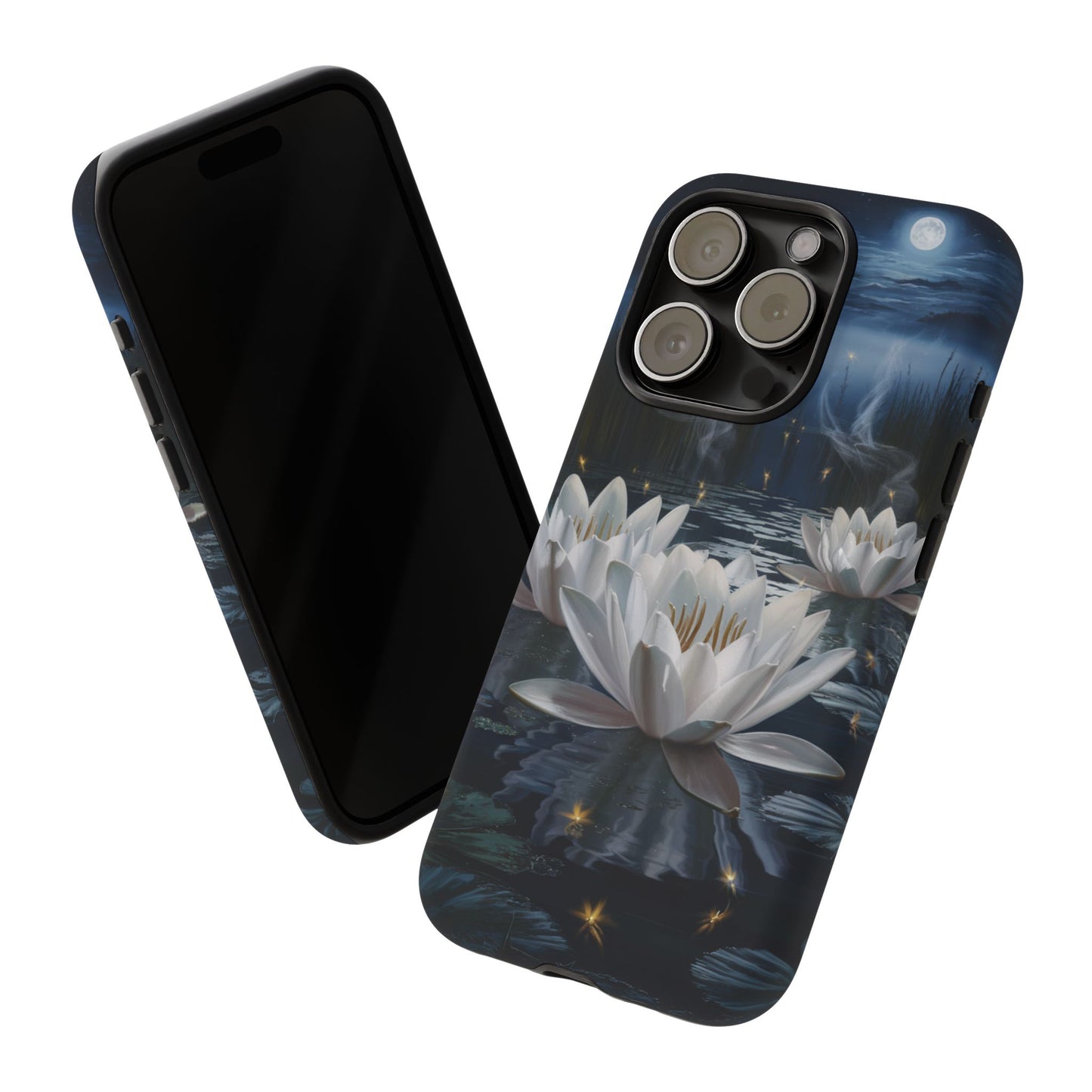 iPhone Case - Water Lilies Moonlight Design
