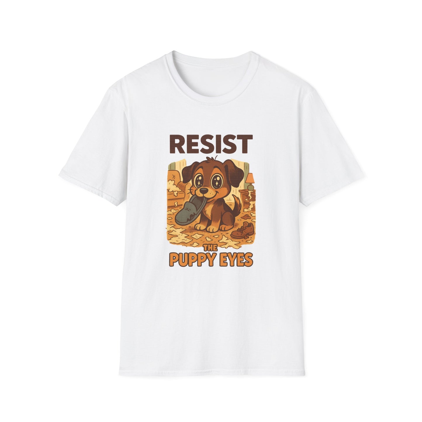 Resist the Puppy Eyes Dog Tee - Cute Puppy Eyes Graphic T-Shirt for Dog Lovers, Funny Pet Gift Shirt, Unisex Animal Lover Tee