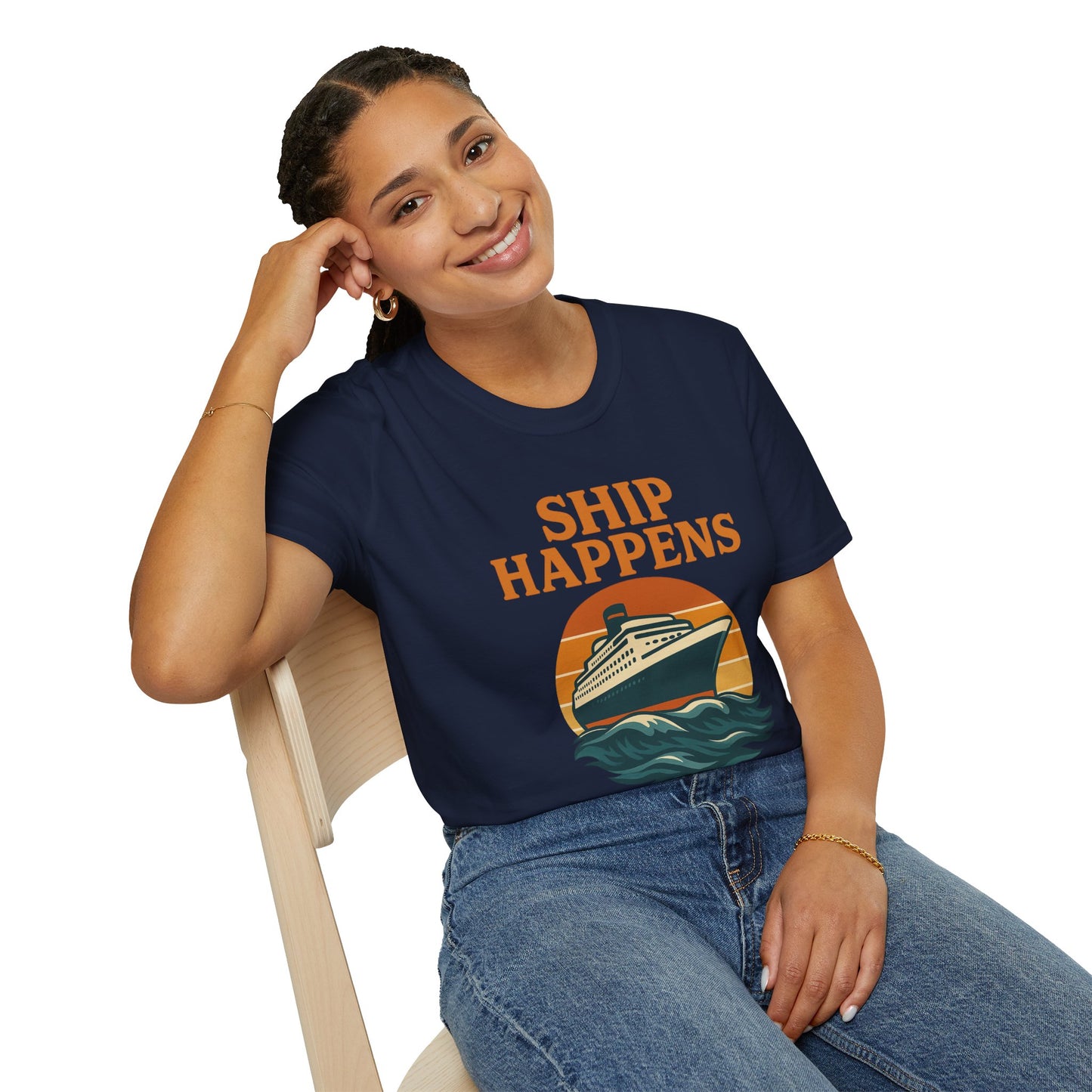 Ship Happens Tee • Funny Nautical Pun Shirt • Comfort Colors Unisex Cruise Vacation Tee • Ocean Humor • Gift for Sailors & Beach Lovers