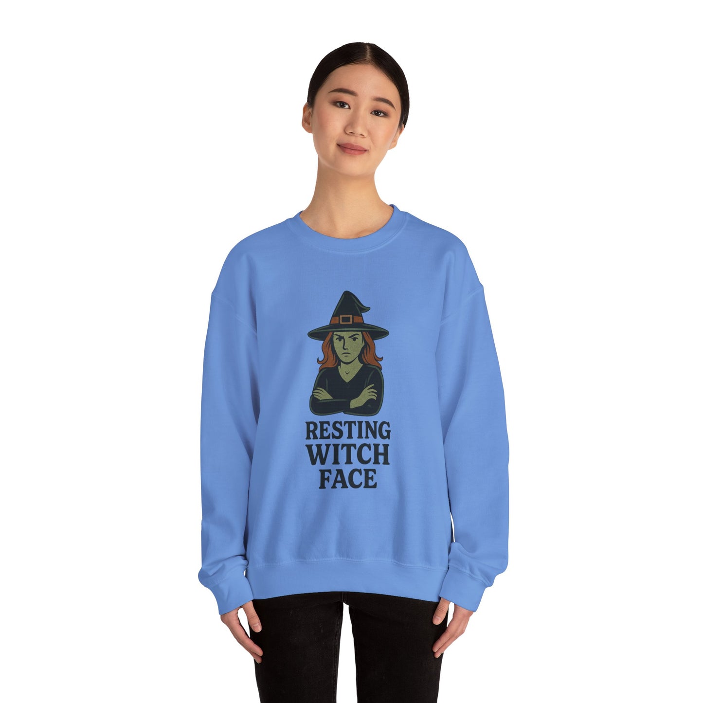 Resting Witch Face Sweatshirt, Funny Halloween Witch Crewneck, Spooky Season Sweatshirt, Fall Humor Graphic Pullover, Witchy Gift