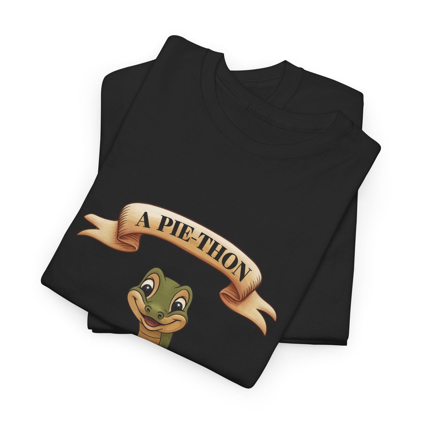A Pie-Thon Funny Snake Pun Shirt – Cute Animal Joke T-Shirt – Quirky Graphic Tee for Pun Lovers, Reptile Fans, and Unique Gift Ideas
