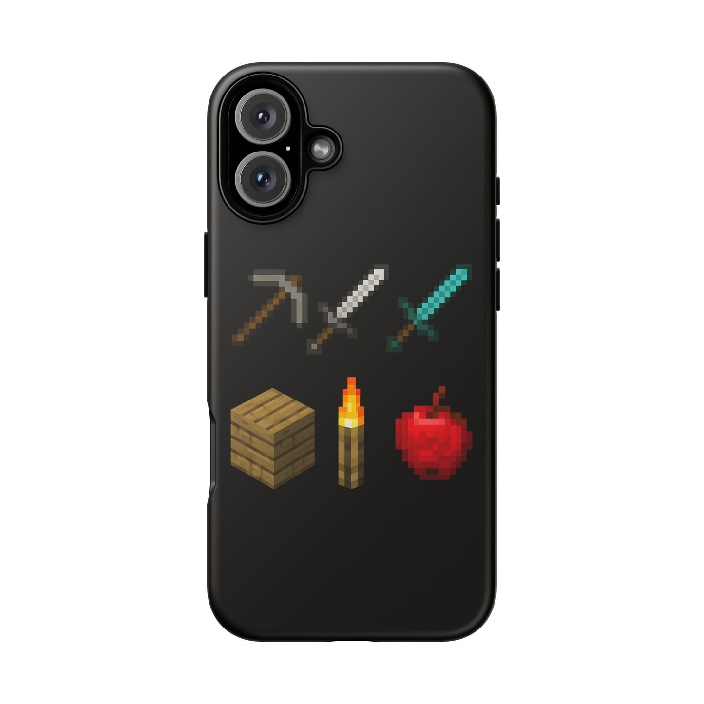 Pixel Art iPhone Case - Gaming-Inspired Tough Case for Gamers inspired by Minecraft Phone Case