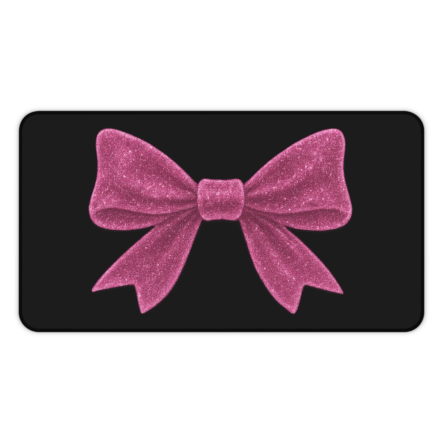 Pink Glitter Bow Desk Mat β Coquette Aesthetic Mouse Pad XL β Cute Girly Office Decor β Soft Girl Gaming Desk Mat β Pinkcore Desk Accessory