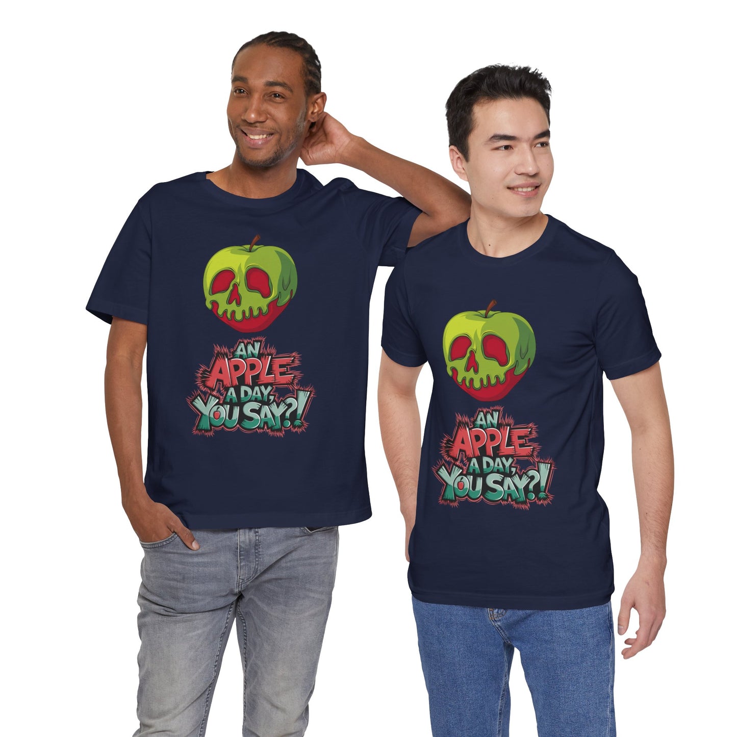 Funny Apple Skull Shirt – An Apple A Day You Say? – Grunge Fruit Tee – Y2K Nostalgia T‑Shirt – Gift for Fruit Lovers