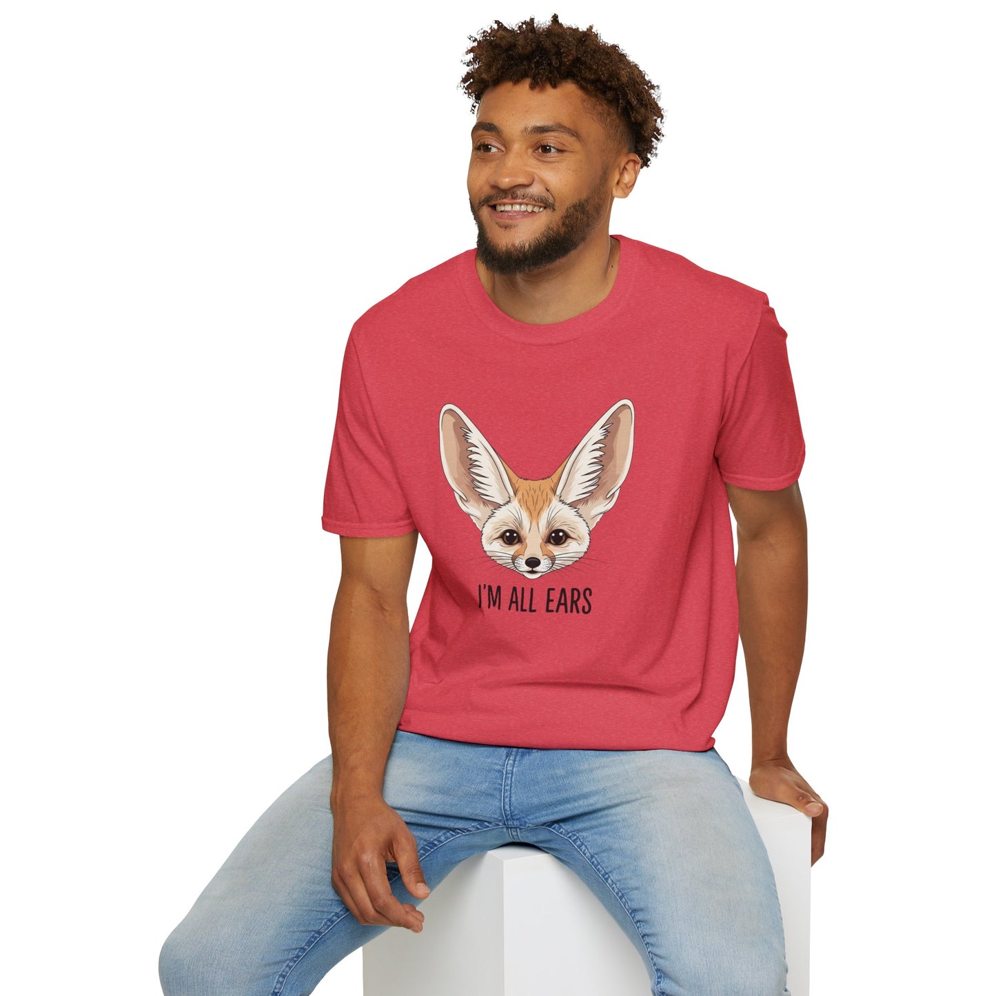 Fennec Fox Funny T-Shirt | I’m All Ears Animal Tee | Cute Pet Tee for Women Men | Unique Gift | Trending Animal Motif Shirt
