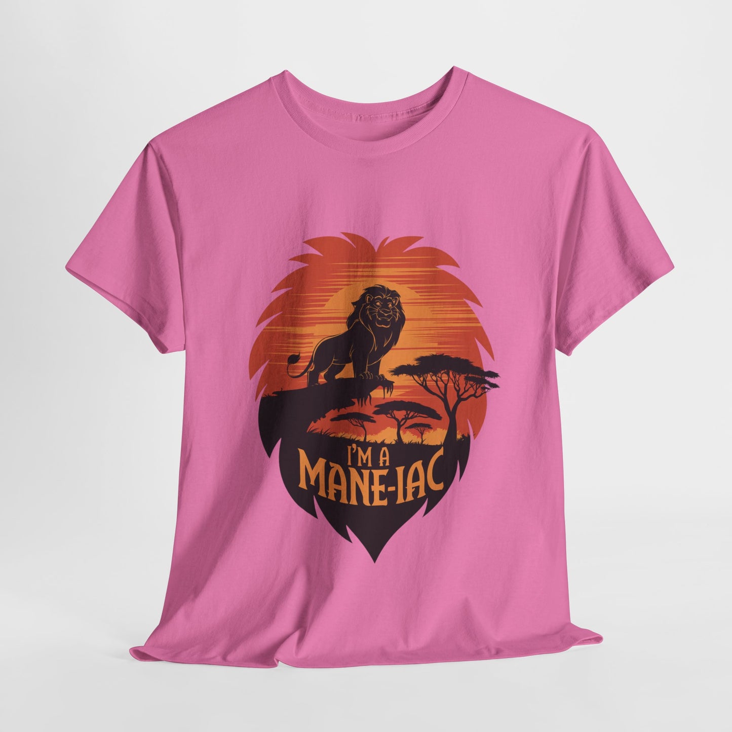 I’m a Mane-iac Lion Classic Fit Tee – Clean Stylized Animal Art, Funny Mane Pun, Everyday Quiet Luxury, Perfect for Smart Casual Looks