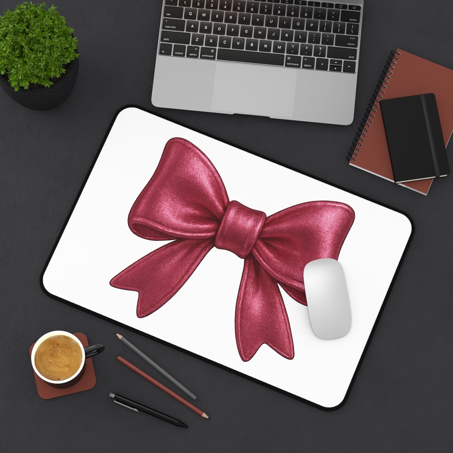 Pink Bow Mouse Pad XL β Cute Desk Mat for Women β Aesthetic Gaming Mat β Girly Office Decor β Streamer Setup Accessory β Desk Gift Idea