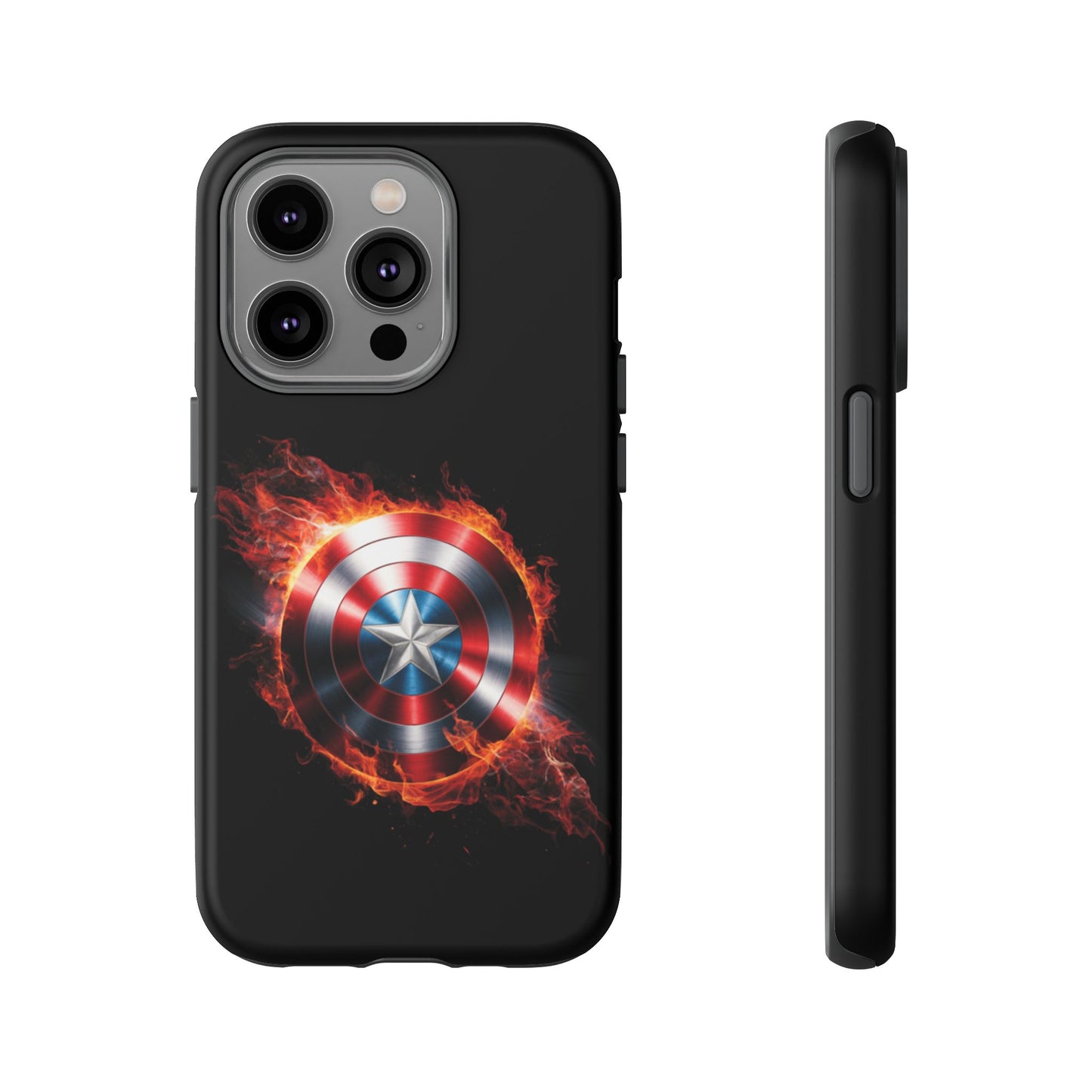 iPhone Case - Captain America Shield in Flames