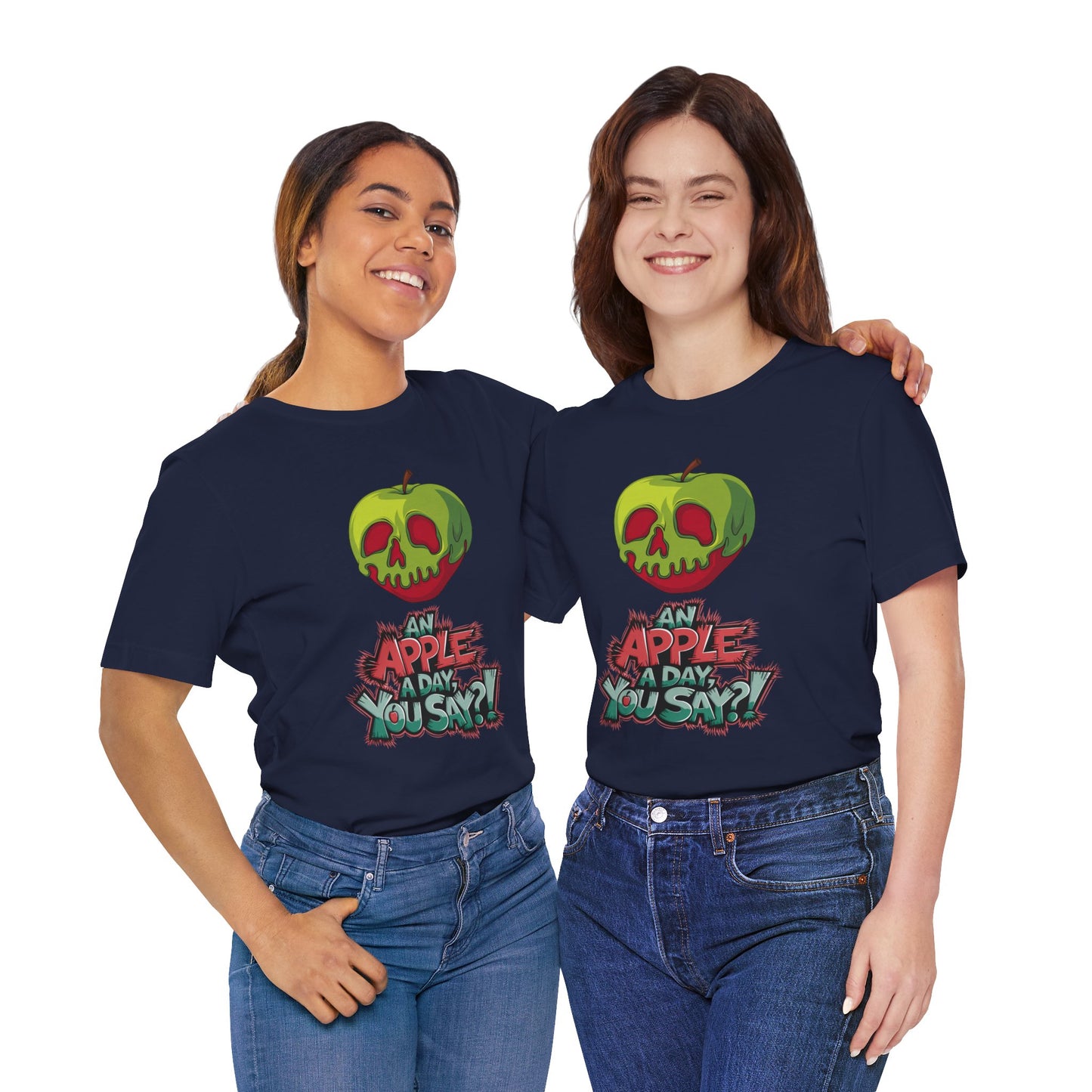 Funny Apple Skull Shirt – An Apple A Day You Say? – Grunge Fruit Tee – Y2K Nostalgia T‑Shirt – Gift for Fruit Lovers