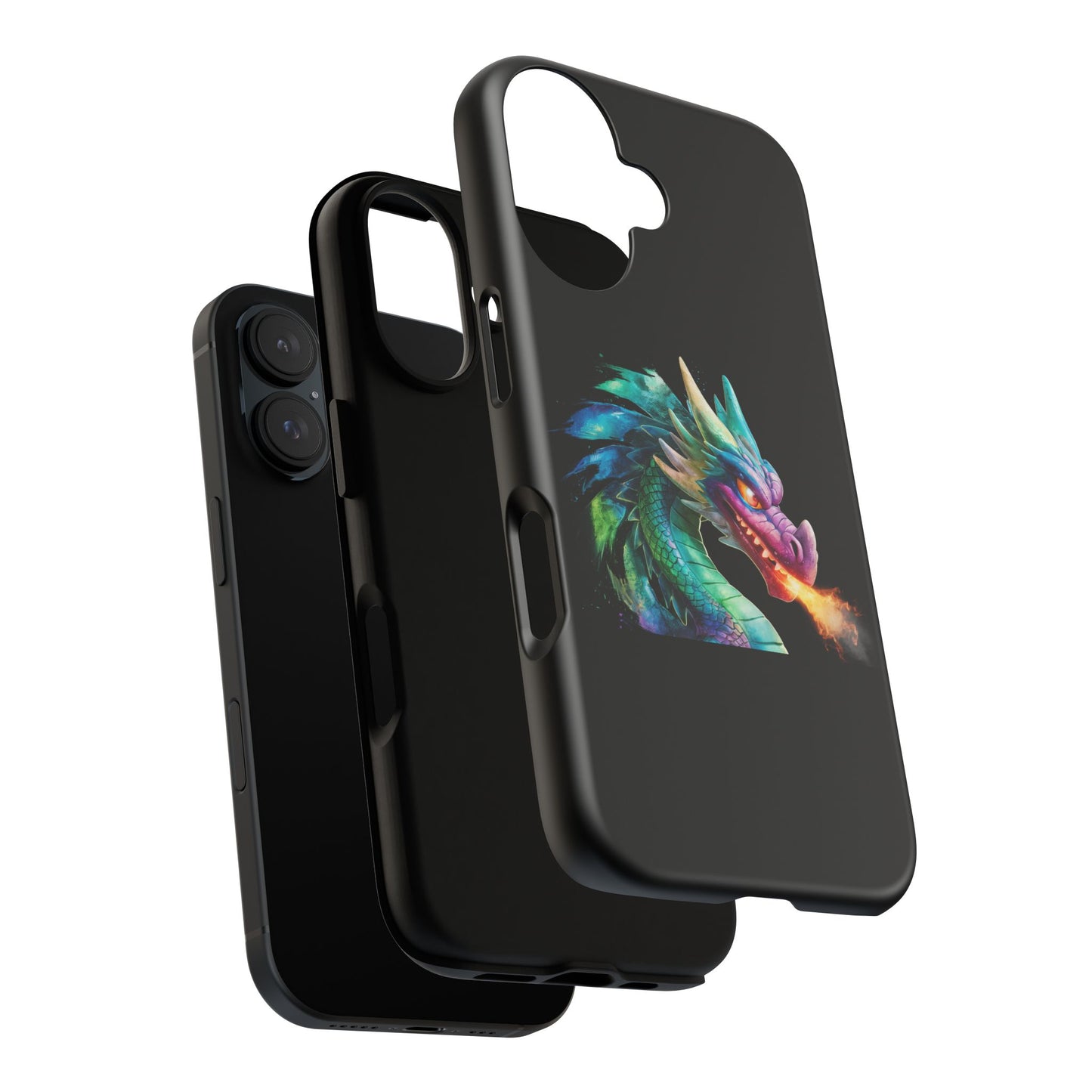 Dragon iPhone Case - Fantasy Fire-Breathing Art Protective Cover - Bookish Dark Academia Aesthetic Gift for Teens and Adults