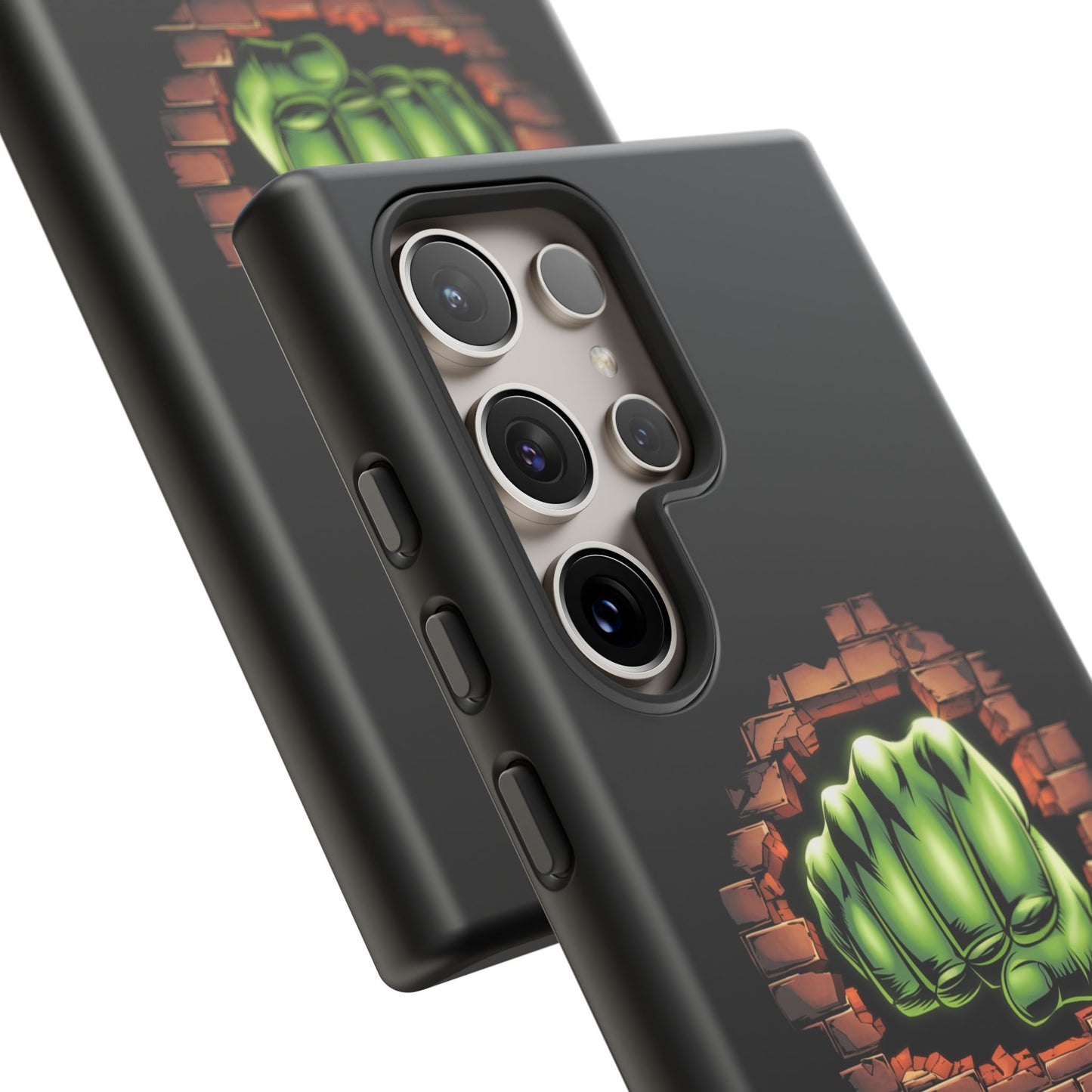 Samsung Phone Case, Green Fist Smashing Wall Design, Comic Book Phone Case, Geeky Case