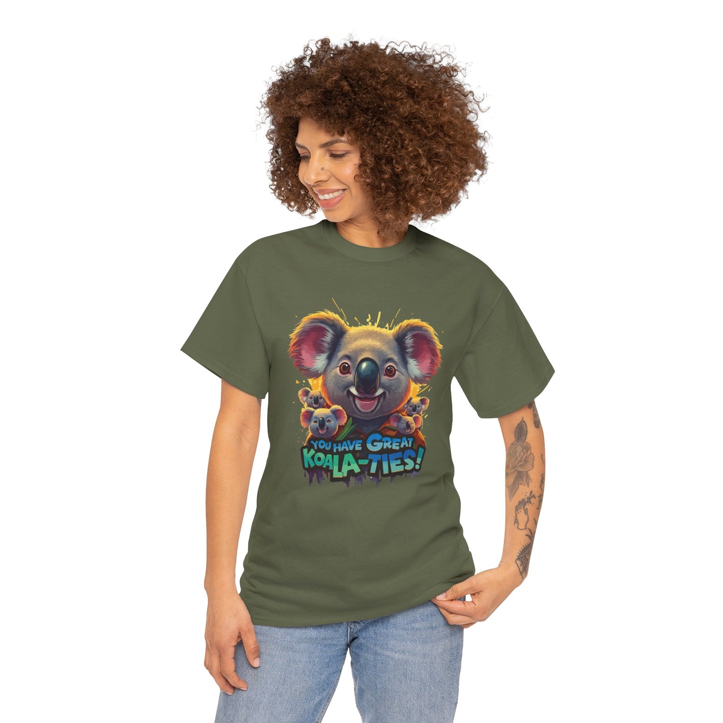 You Have Great Koala‑ties Tee – Cute Koala Pun T‑Shirt, Animal Lover Gift, Funny Wildlife Graphic, Unisex Casual Tee