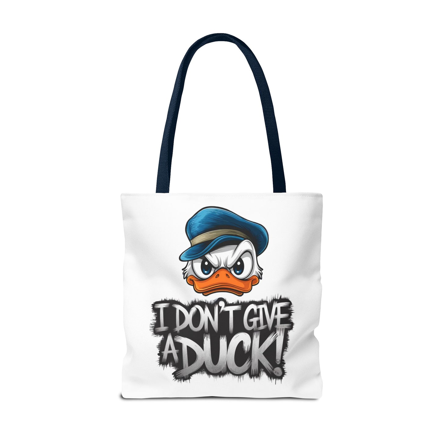 Funny Grumpy Duck Tote Bag | I Don’t Give A Duck Canvas Tote | Eco Reusable Cotton Gift Tote | Cute Animal Humor Market Bag