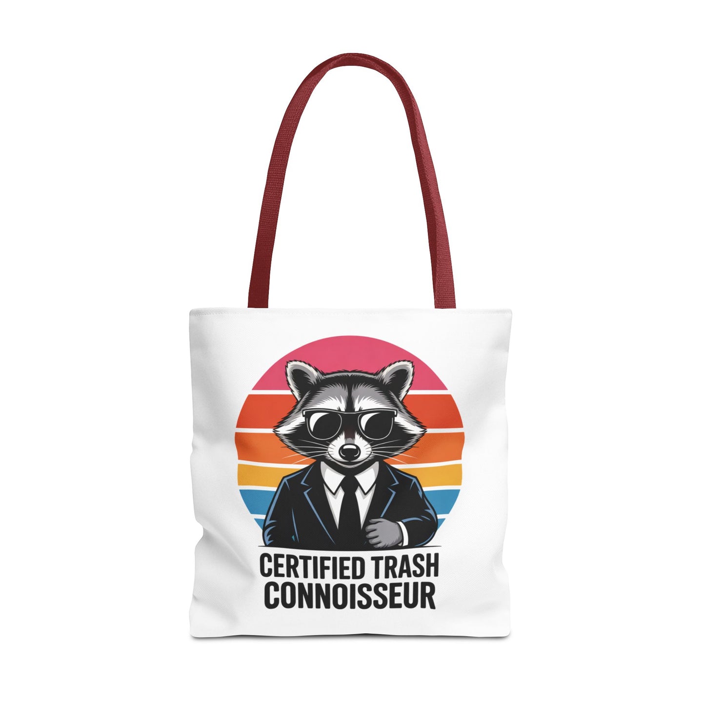 Certified Trash Connoisseur Raccoon Tote Bag Fun and Quirky Everyday Carry Trash Panda Bag