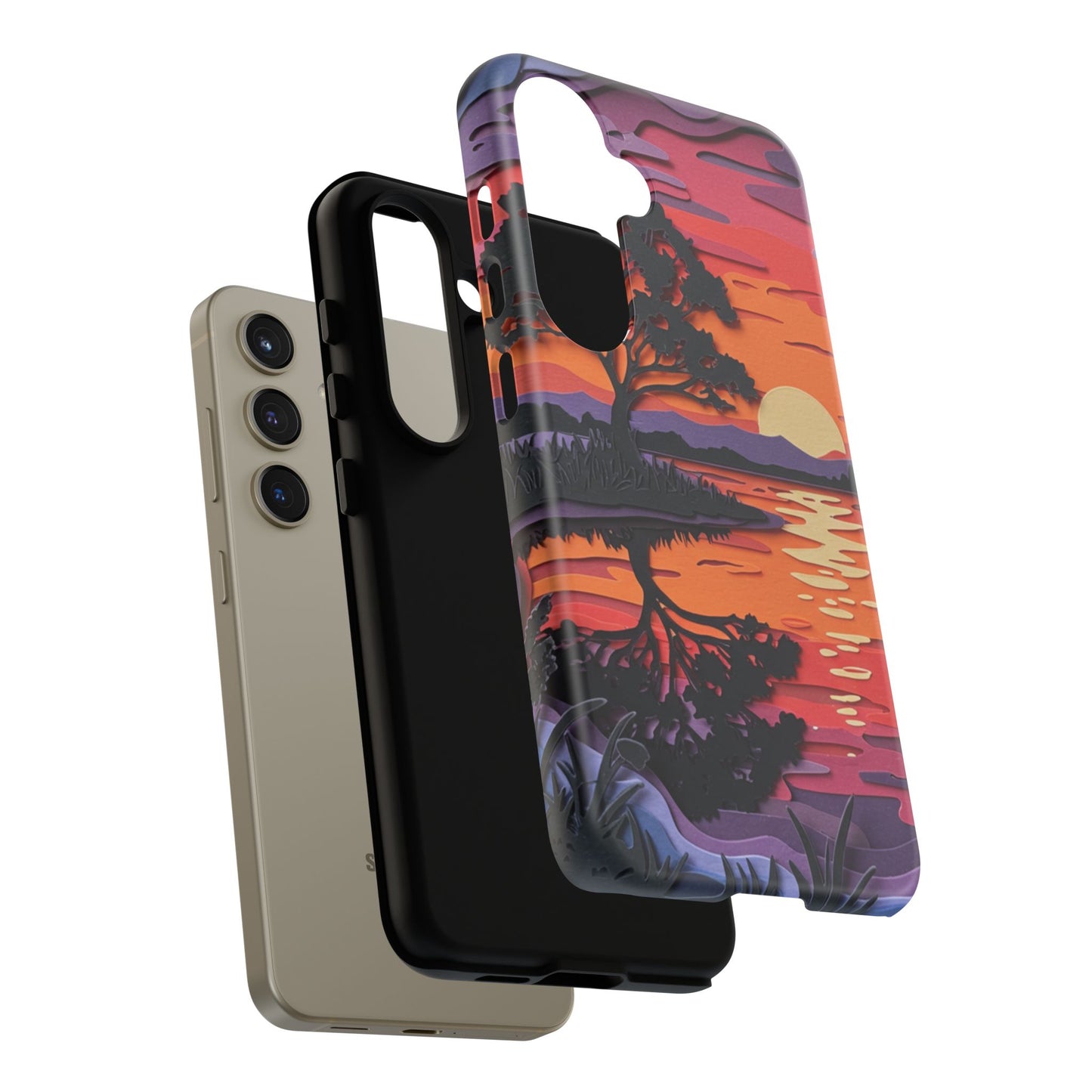Samsung Galaxy Case - Colorful Paper Art Sunset