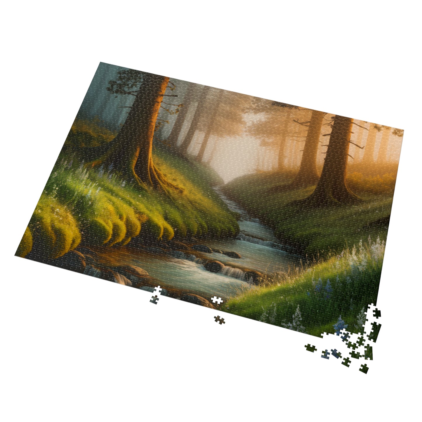 Serene Forest Jigsaw Puzzle with Collector's Tin - Ideal Gift for Nature Lovers
