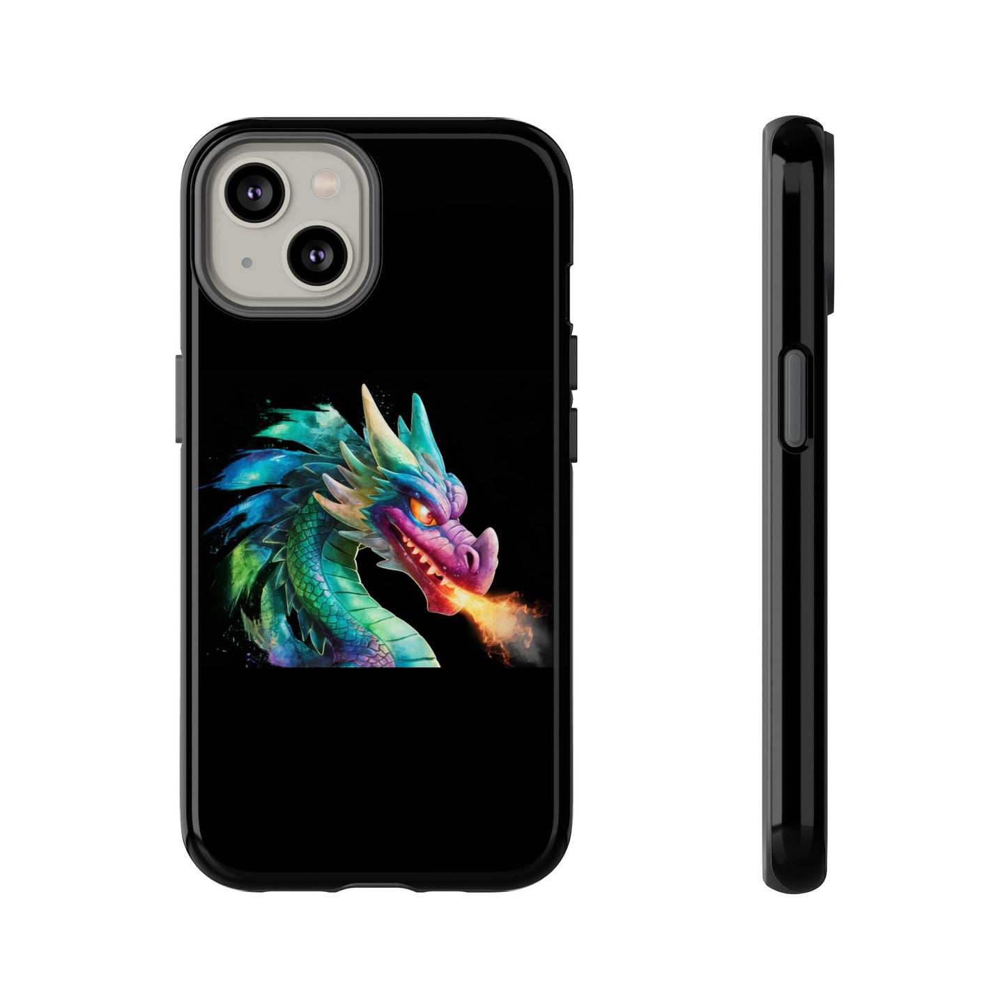 Dragon iPhone Case - Fantasy Fire-Breathing Art Protective Cover - Bookish Dark Academia Aesthetic Gift for Teens and Adults